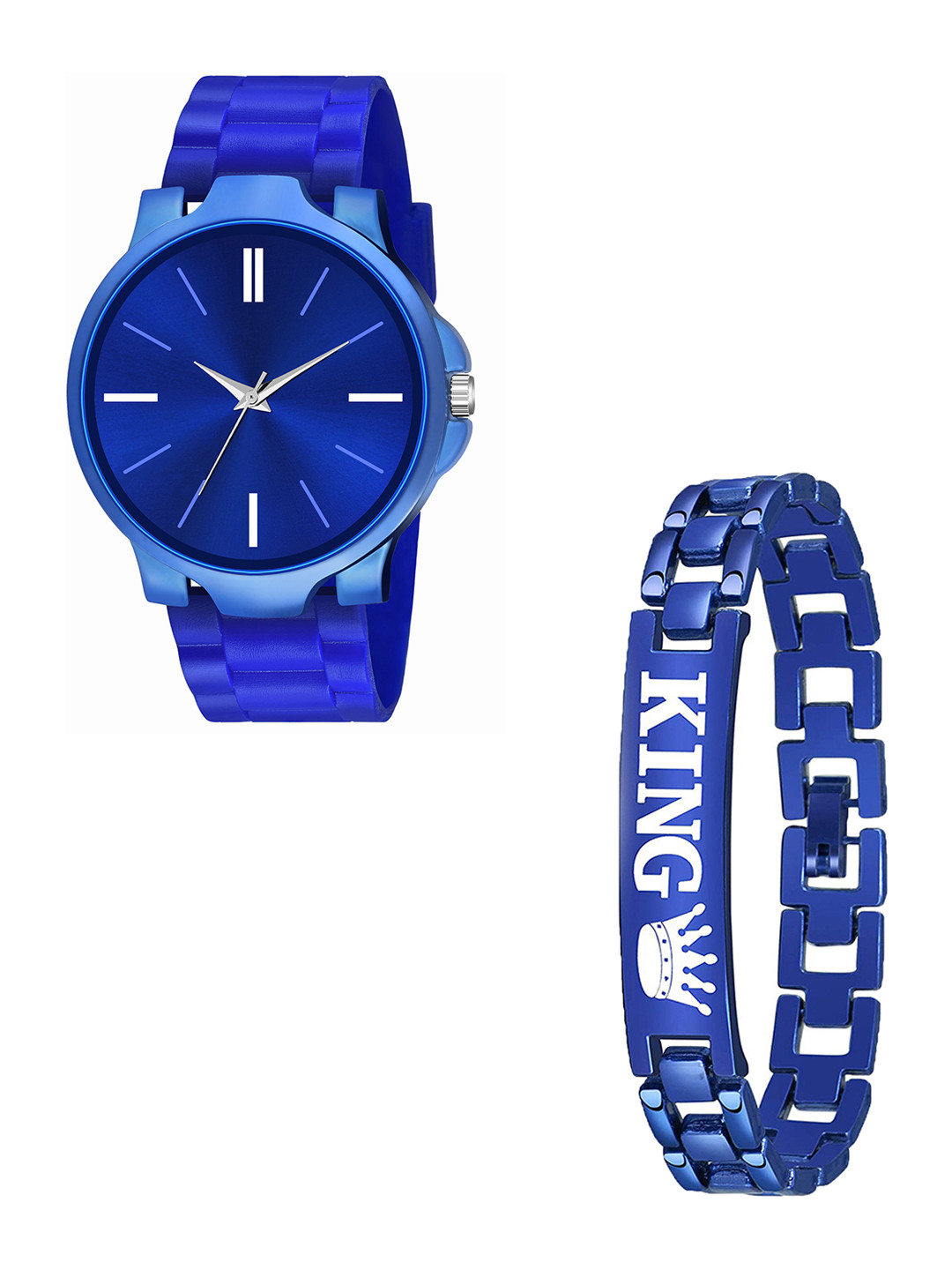 CSAMON Men Textured Straps Watch 3Kan BLU LR05 NEW PU K Bracelet