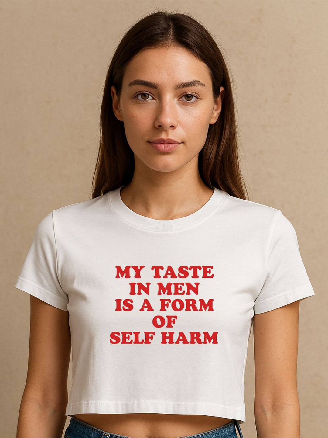 Art By Ritik Summer Crop Tee Women Graphic Print Round Neck Cotton short Top