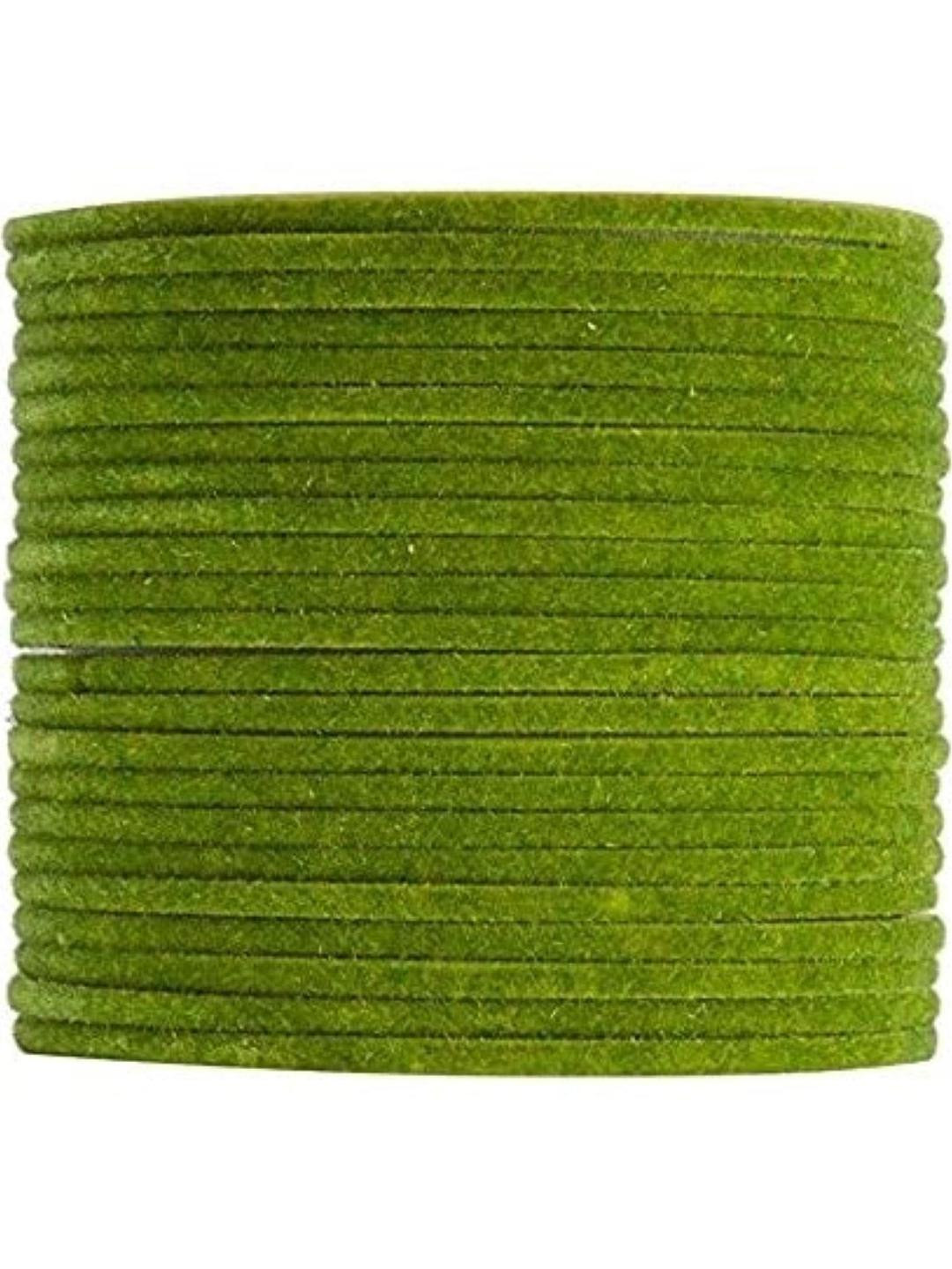 Guddan Set of 24 Mehndi Metal Velvet Bangles