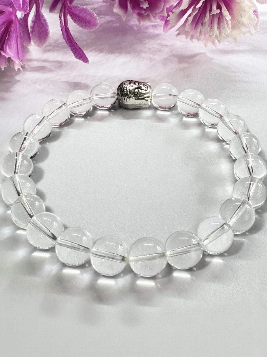 Buddha Clear Quartz Stone Bracelet