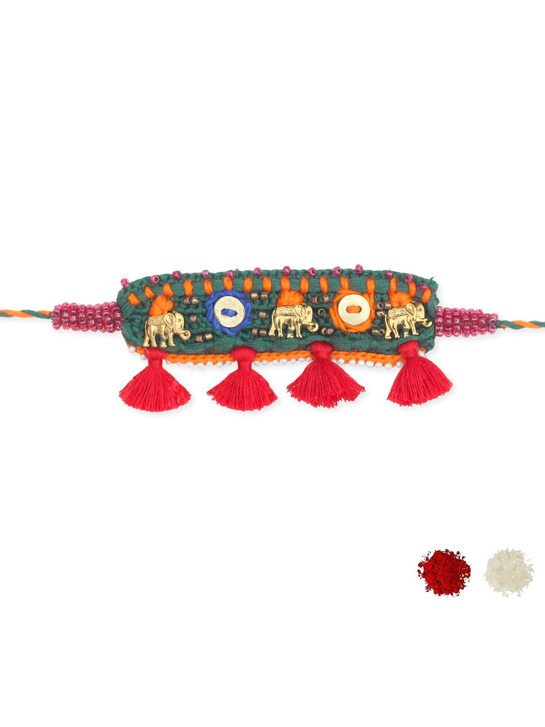 FURE Gaja Rakhi for Brother (Roli-Chawal included)