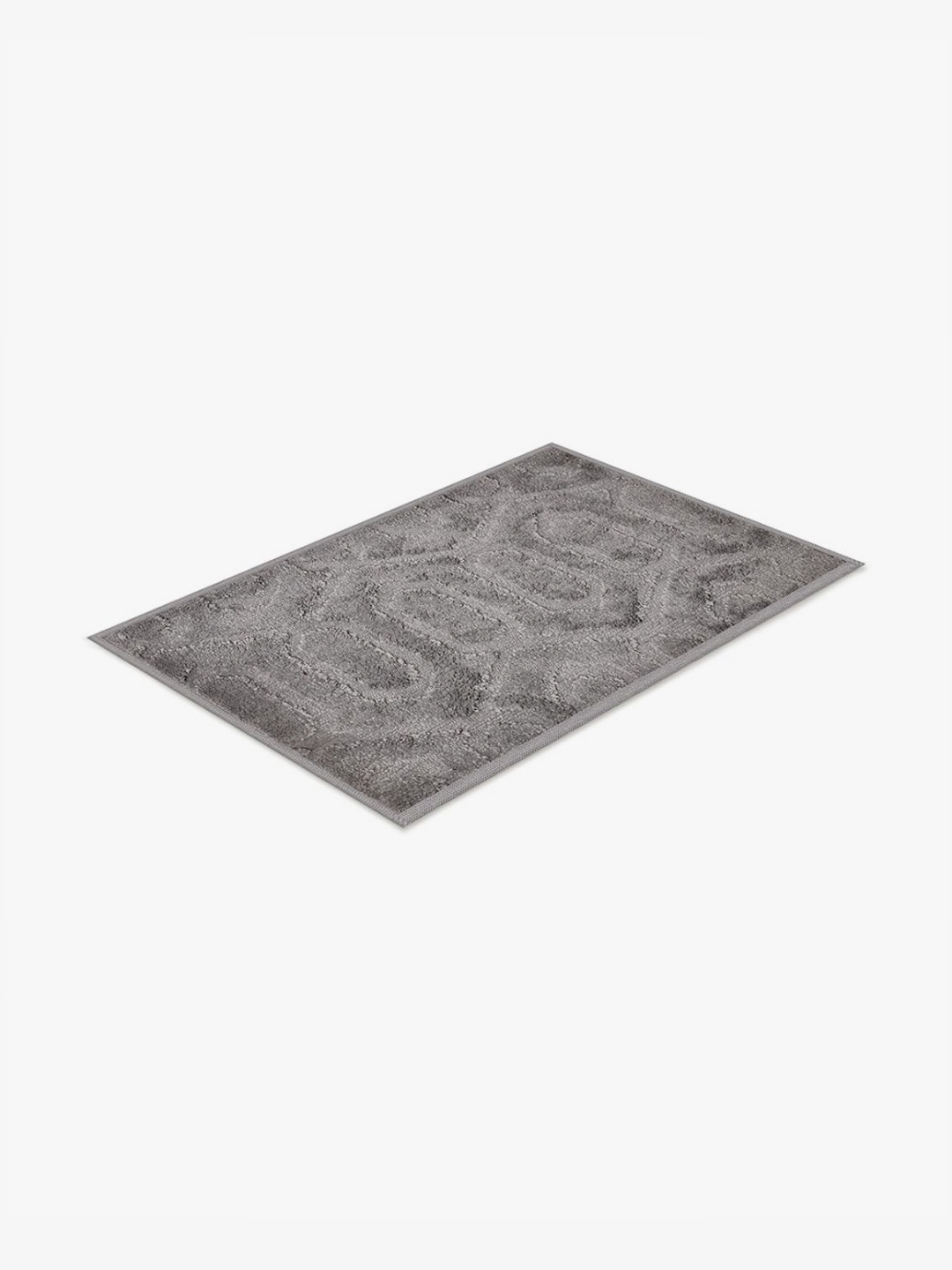 Bichauna Element Grey & White Anti-Skid & Non-Slip Rectangular 350-GSM Bath Rug