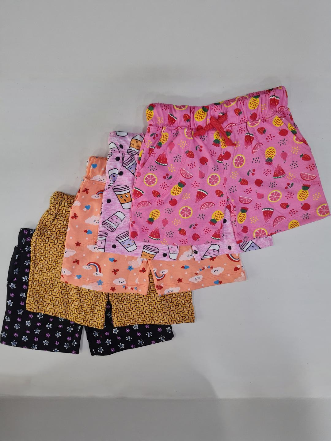 Little funky Kids Pack Of 5 Conversational Printed Shorts