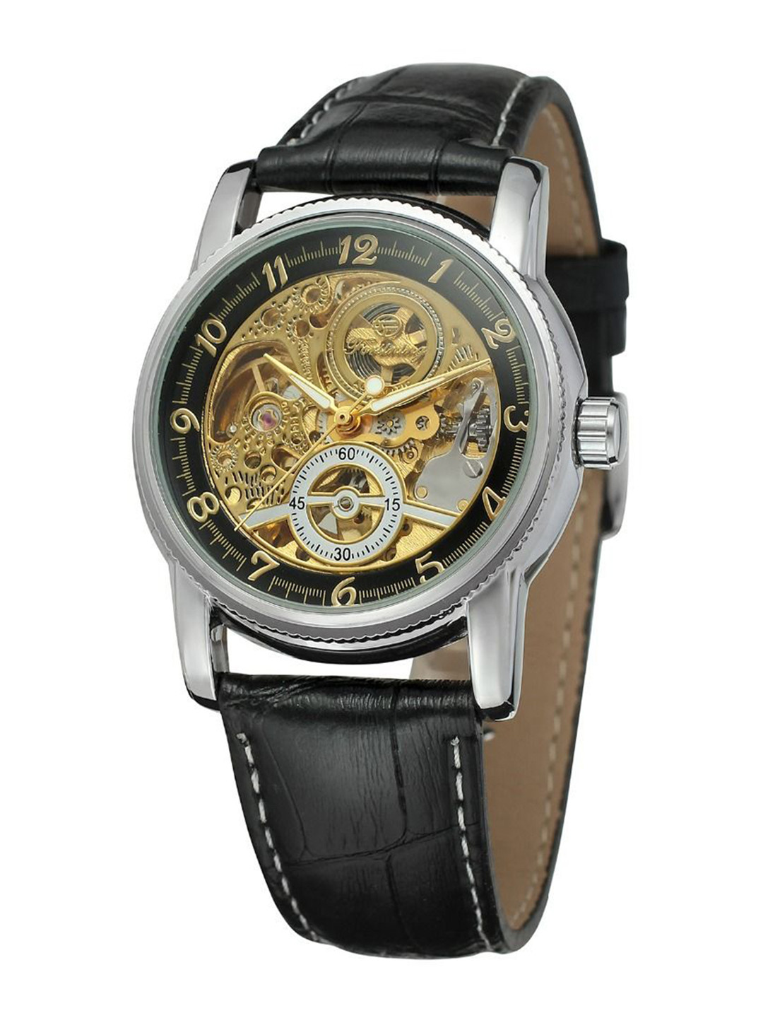 FORSINING Men Skeleton Mechanical Watch Automatic Business Casual Fashion Wristwatch