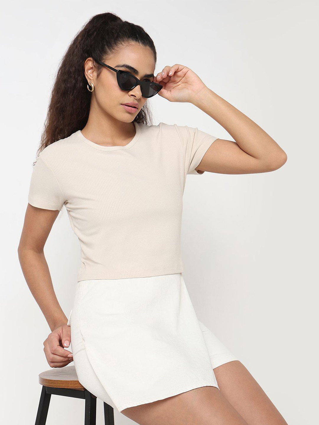 R&B Women Ribbed Crop Top