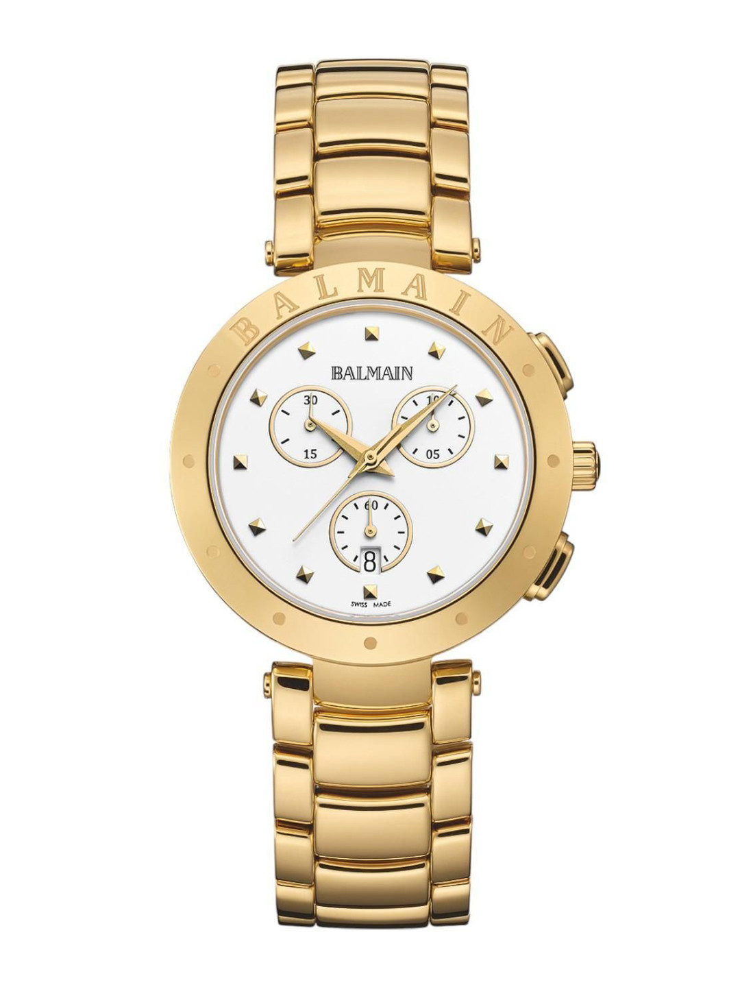 Balmain Women Embellished Dial & Stainless Steel Straps Analogue Watch B62503326