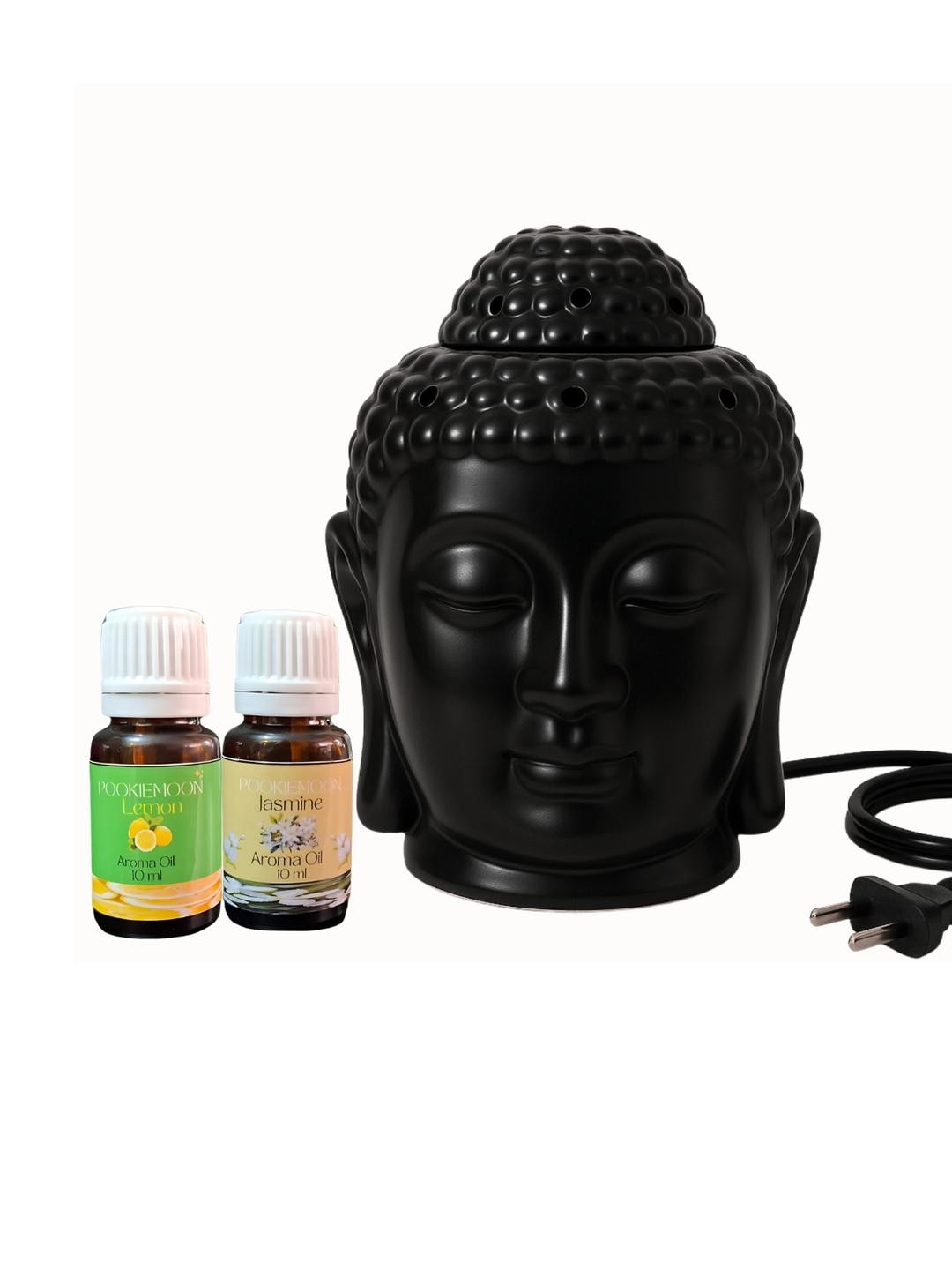 Pookiemoon Buddha Aroma Diffuser with Jasmine and Lemon Oils 10ml Set