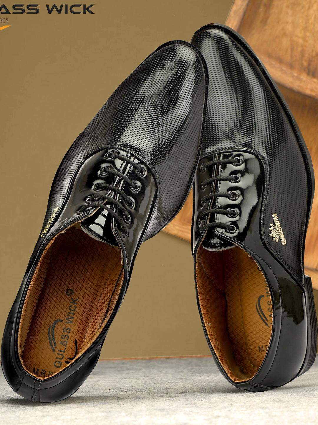 GULASS WICK Textured Derbys Formal Shoes