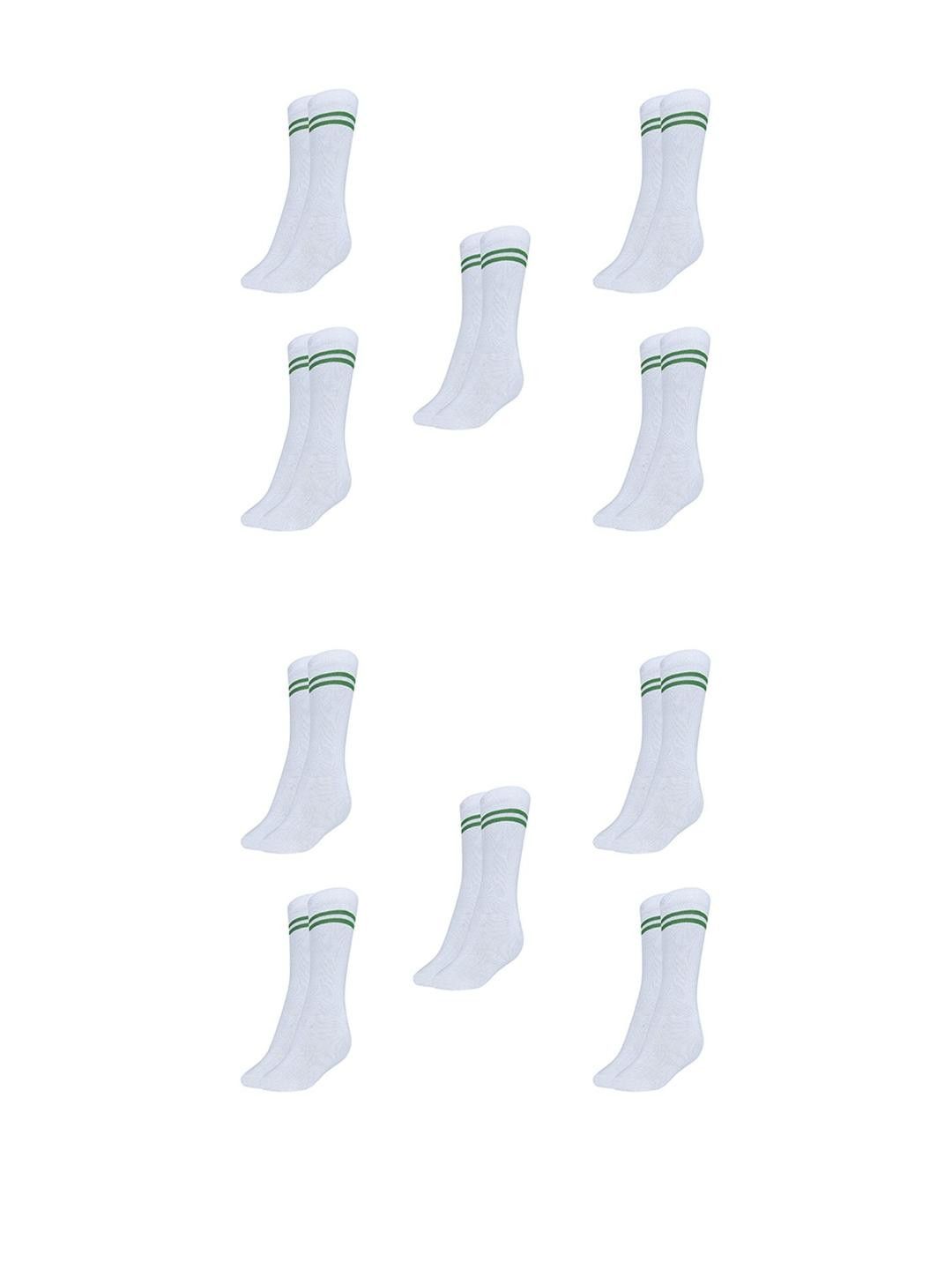 MUKHAKSH Boys Pack of 10 Striped Socks