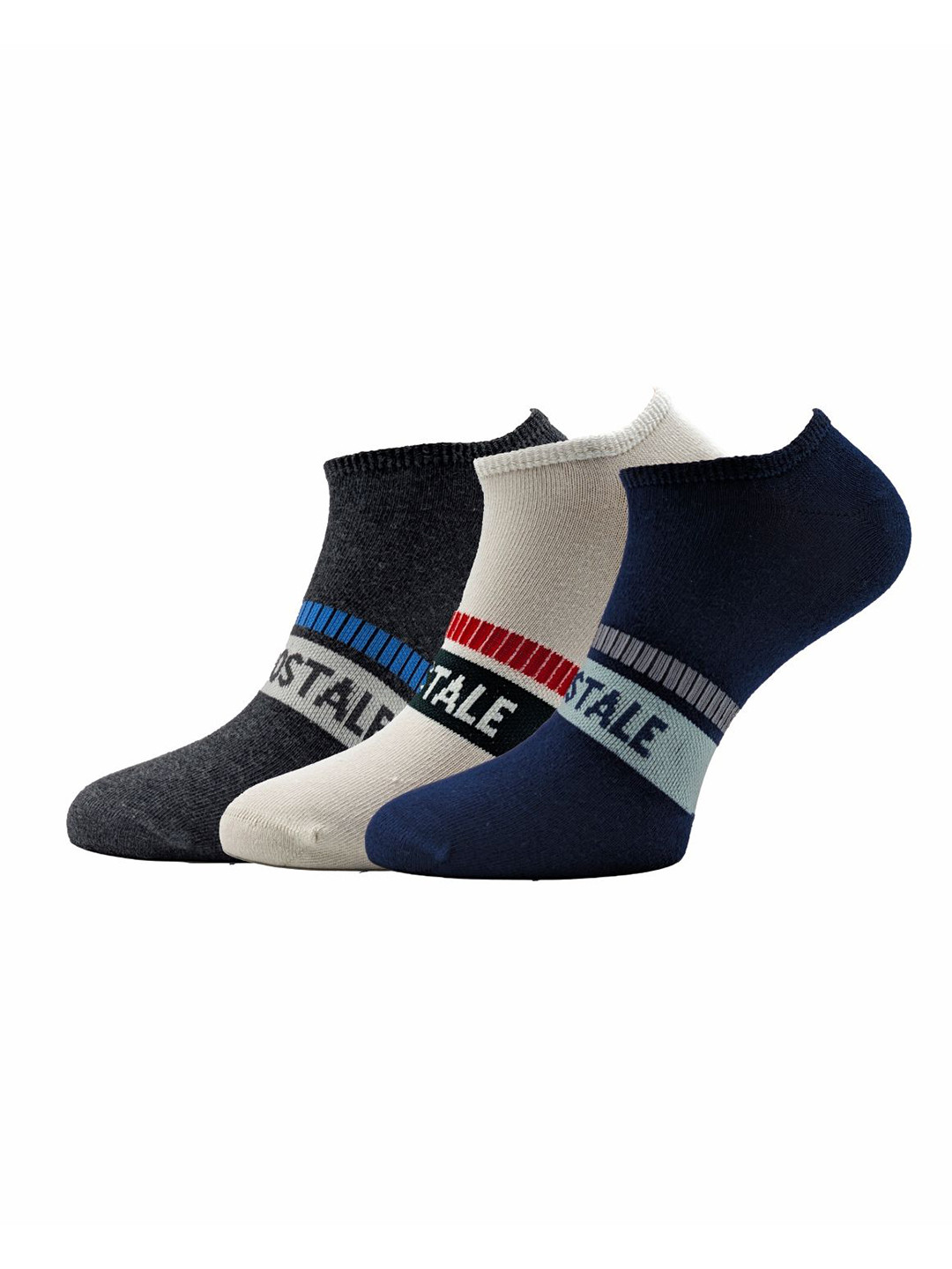 Aeropostale Men Pack Of 3 Flat Knit No Show Socks