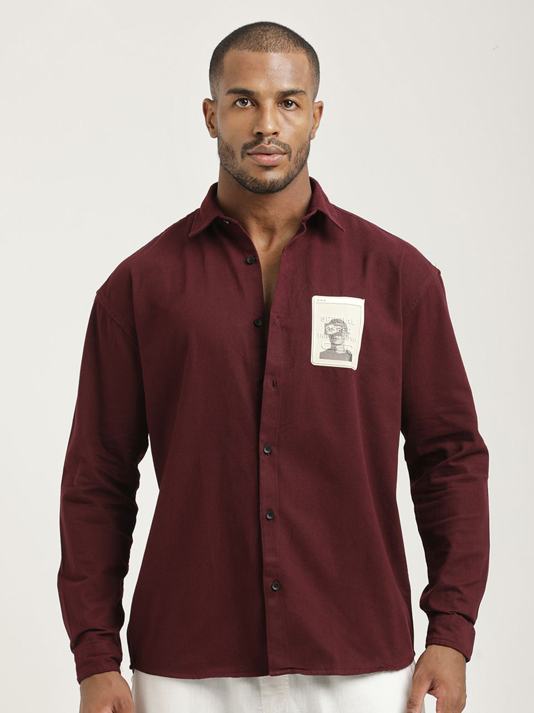 Blu MNKY Men Smart Slim Fit Casual Shirt