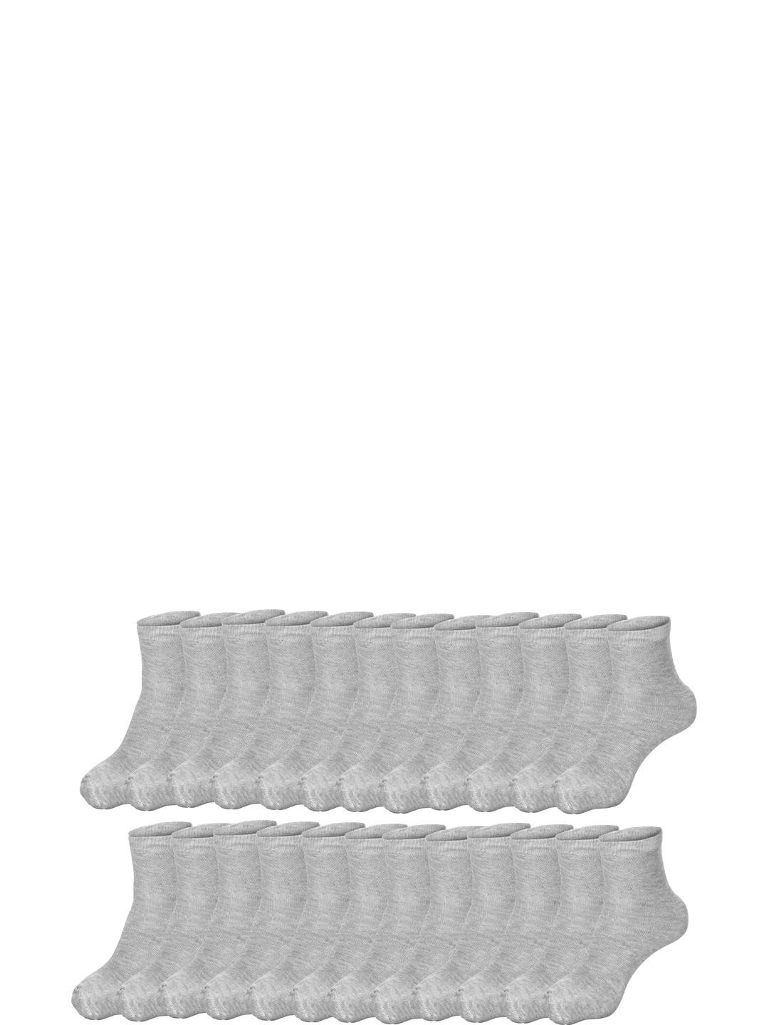 MUKHAKSH Pack of 12 Grey Ankle Socks