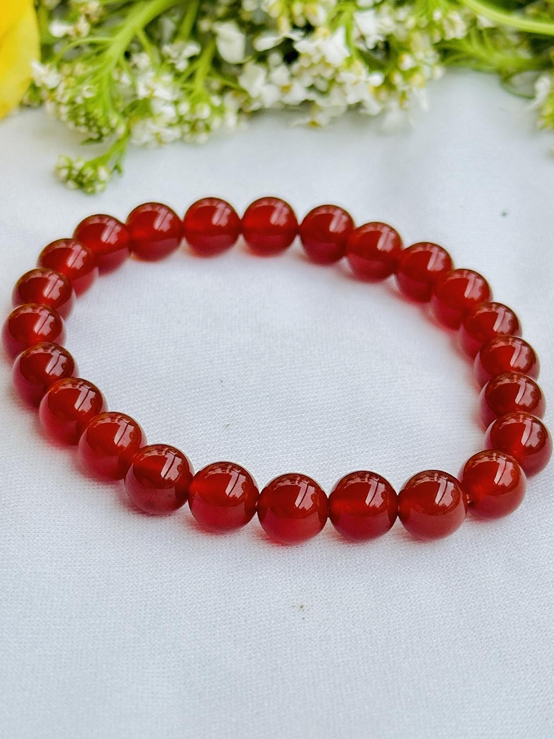 VIBESLE Unisex Red Carnelian Bracelet