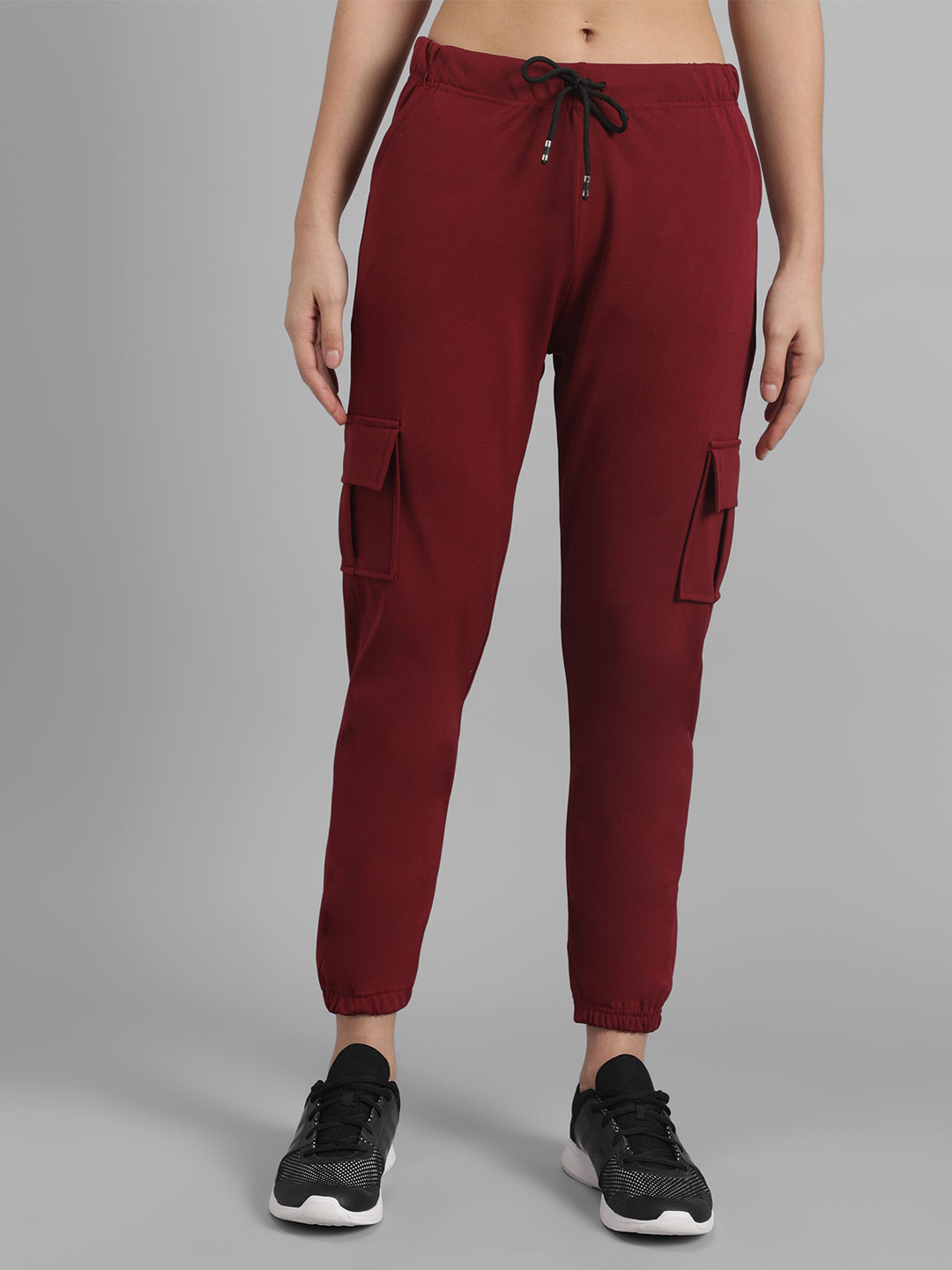TANDUL Women Smart Relaxed Fit Mid-Rise Joggers Trousers