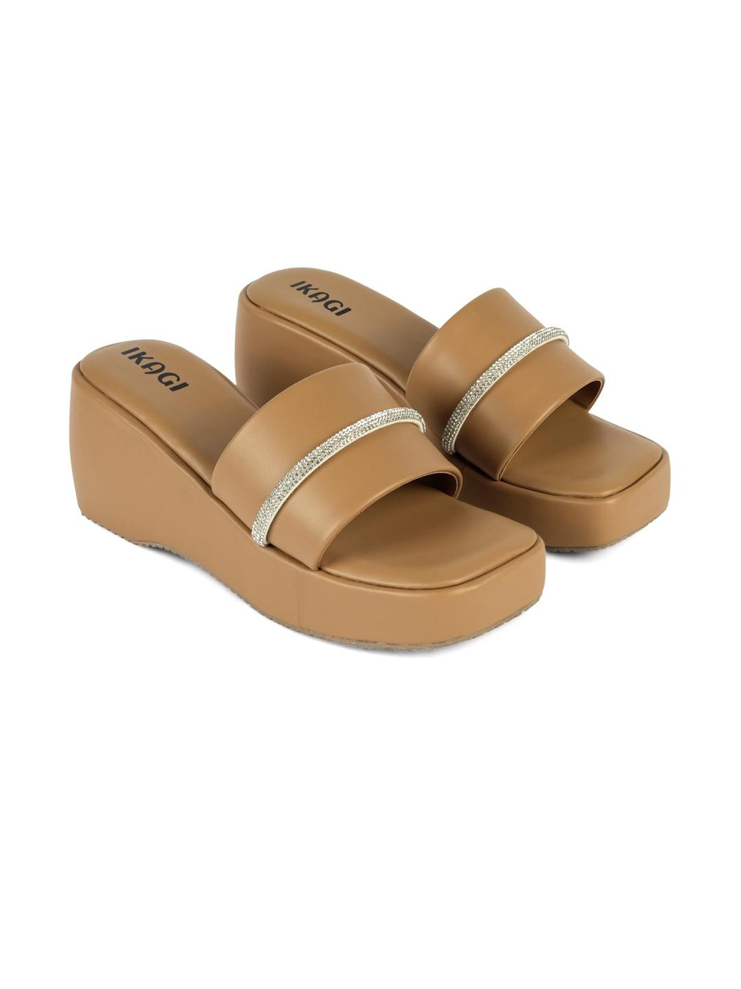 IKAGI Platform Wedges Party Sandals