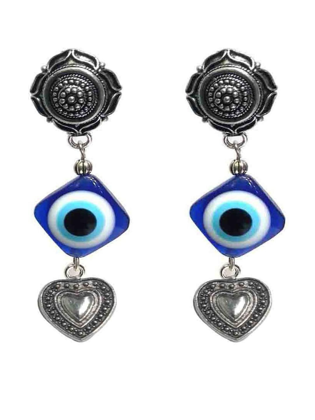 Gurjari Jewellers Tops + Evil Eye + HEART Brass Drops & Danglers