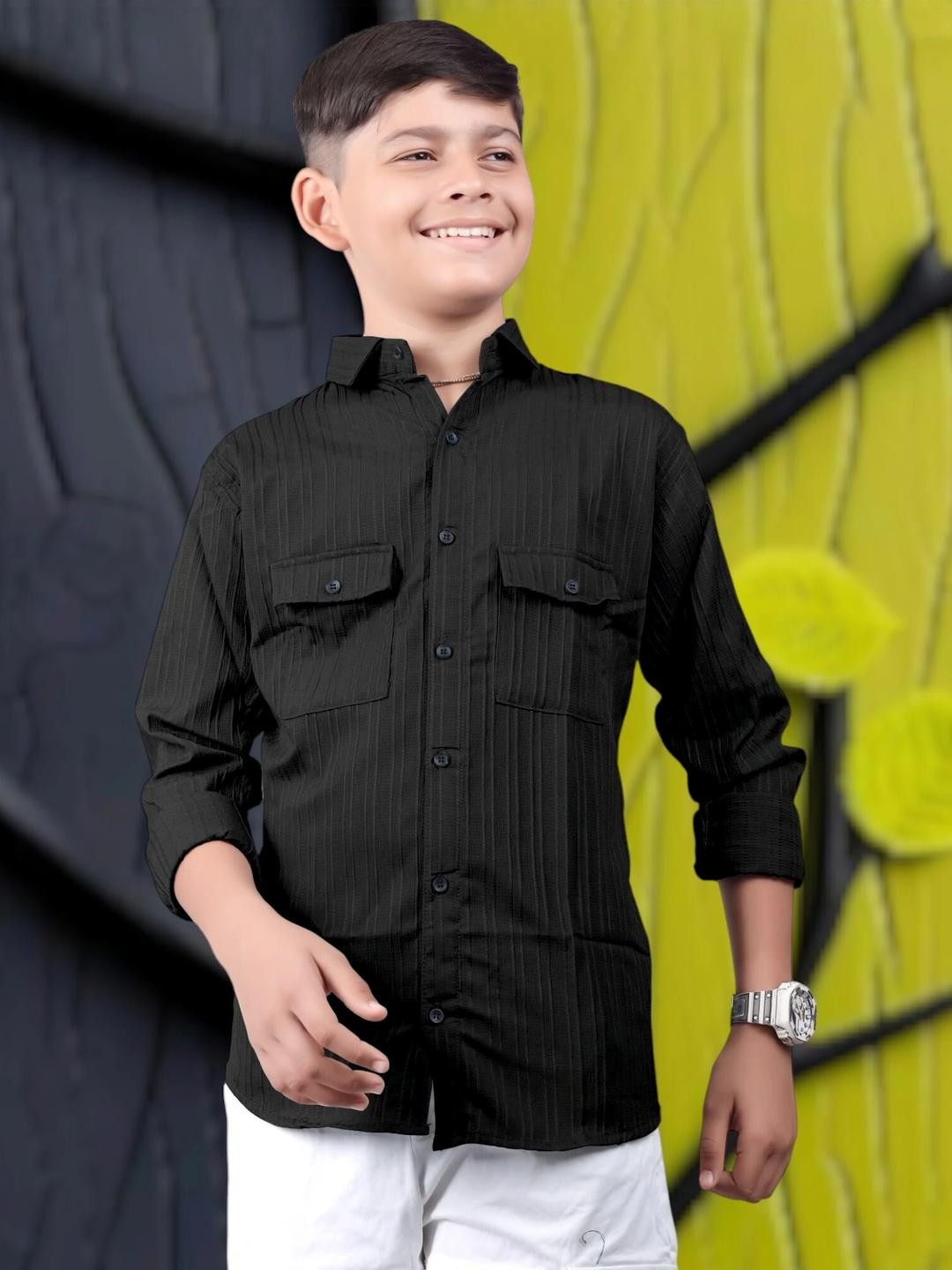 Lolark Boys Textured Comfort Shirt