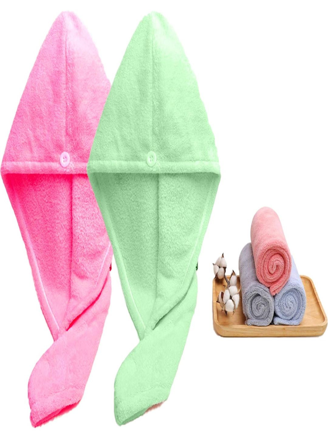 VYAKOM Hair Wrap 500 GSM Bath Towel - Pack Of 2