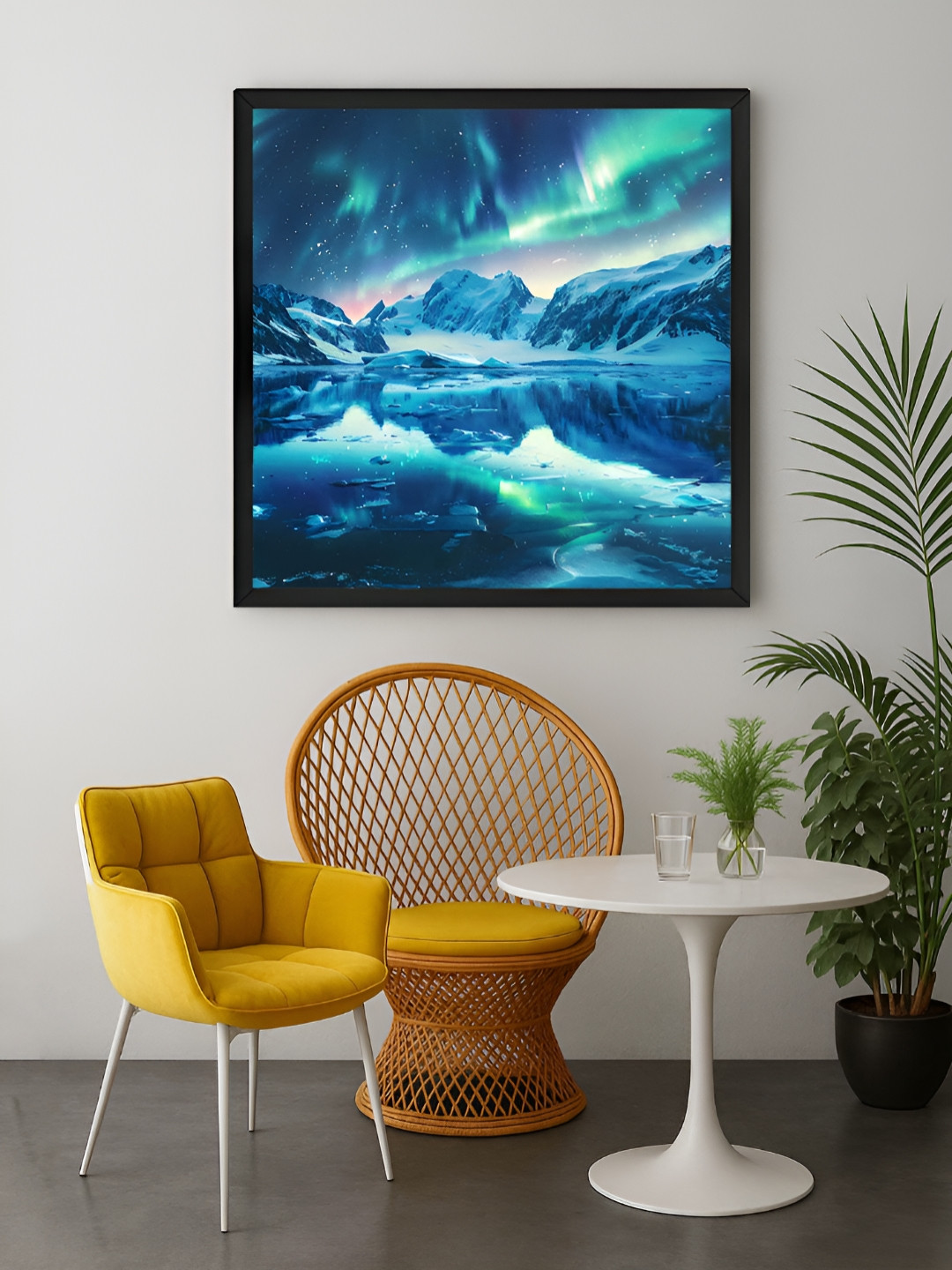 999Store Teal & Blue Mountains Printed Canvas Wall Art