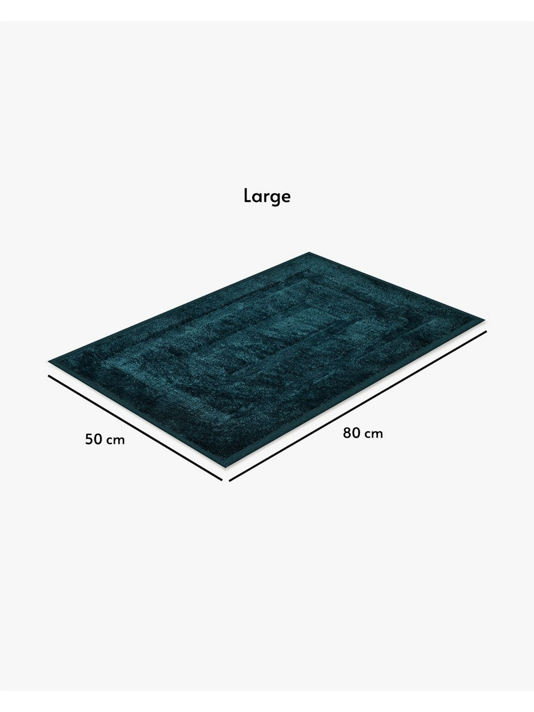 Bichauna Element Blue & White Anti-Skid & Non-Slip Rectangular 350-GSM Bath Rug