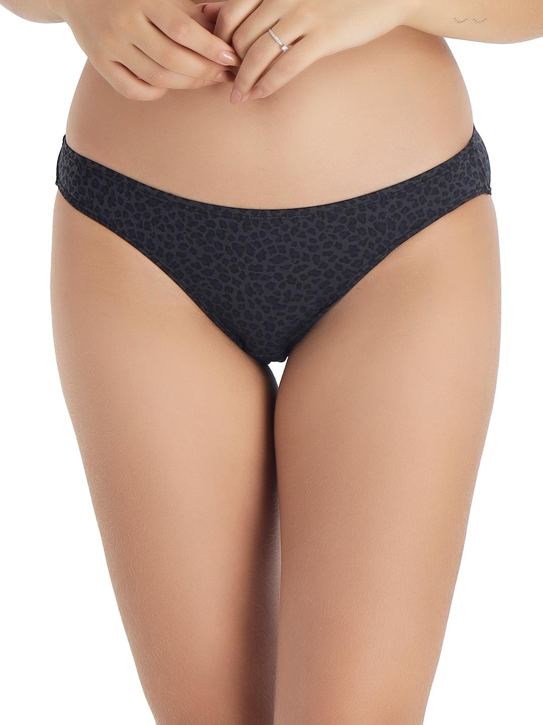 Selfcare Womens Mid Rise Super Soft Nylon Lycra Printed Bikini Brief-SN3786