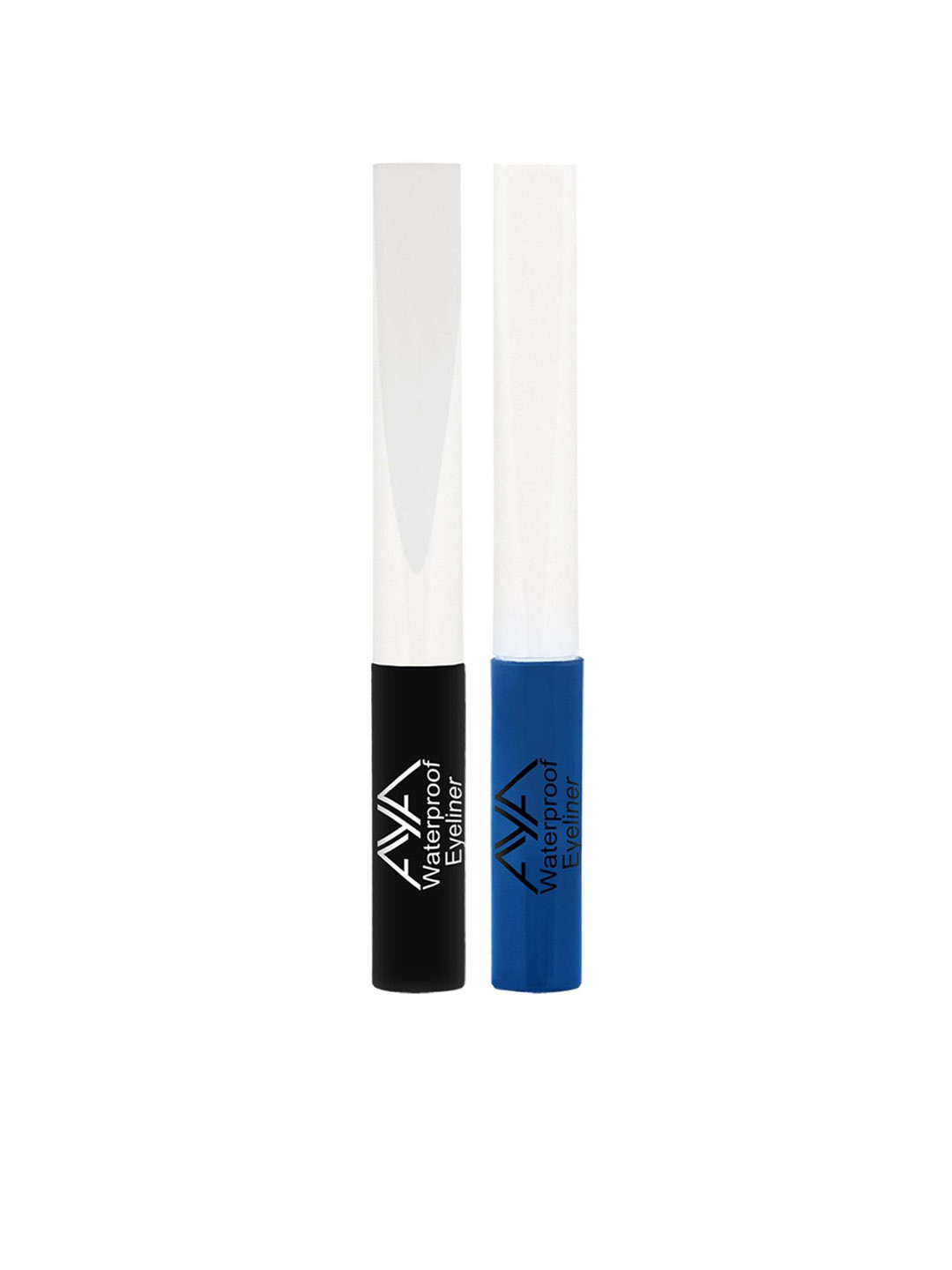 AYA Set Of 2 Long-Lasting Waterproof Liquid Eyeliner - 5ml Each - Kohl Black - Denim Blue