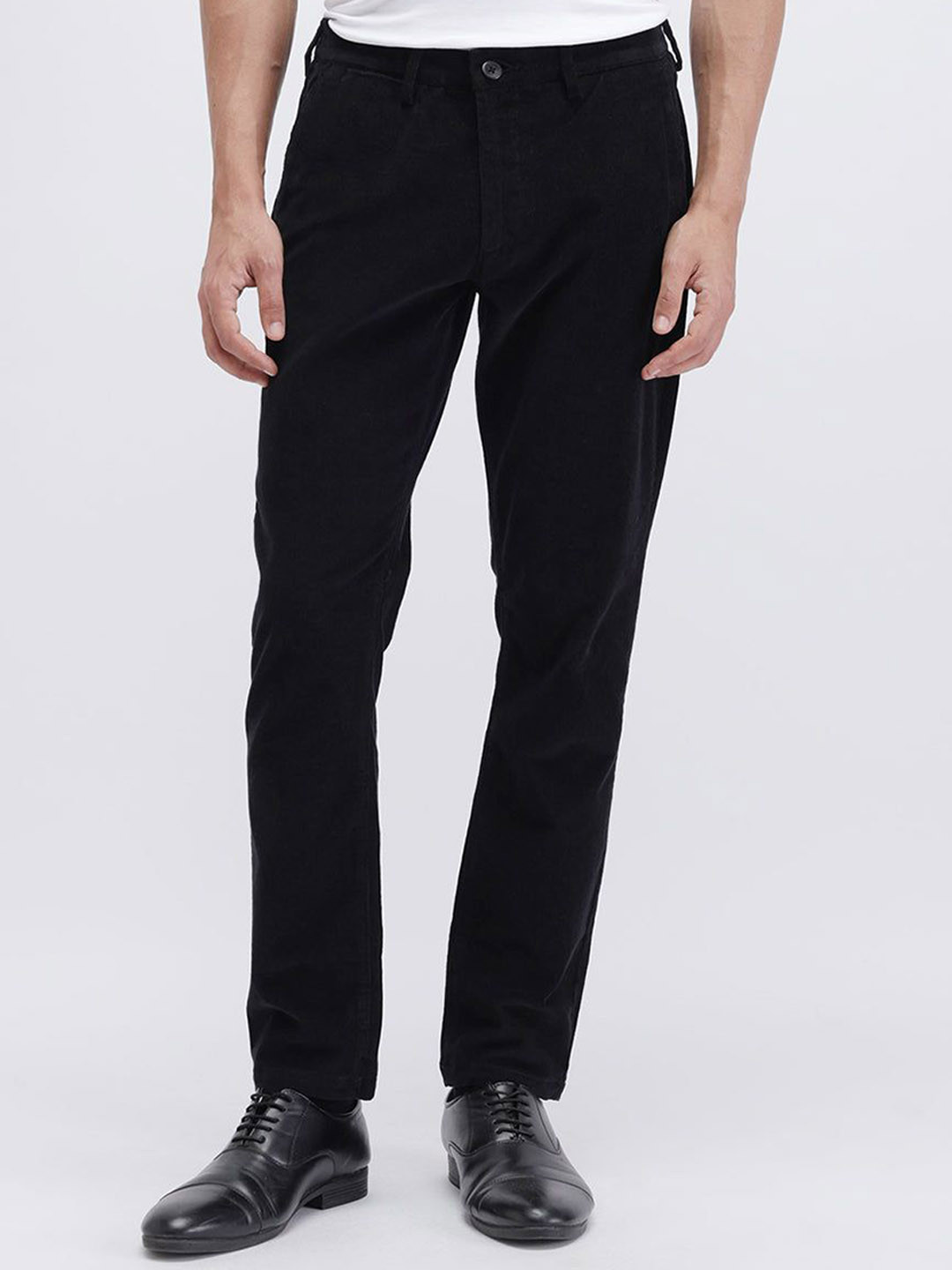 The Collection Men Titus Black Tailored Slim Fit Chinos Trousers