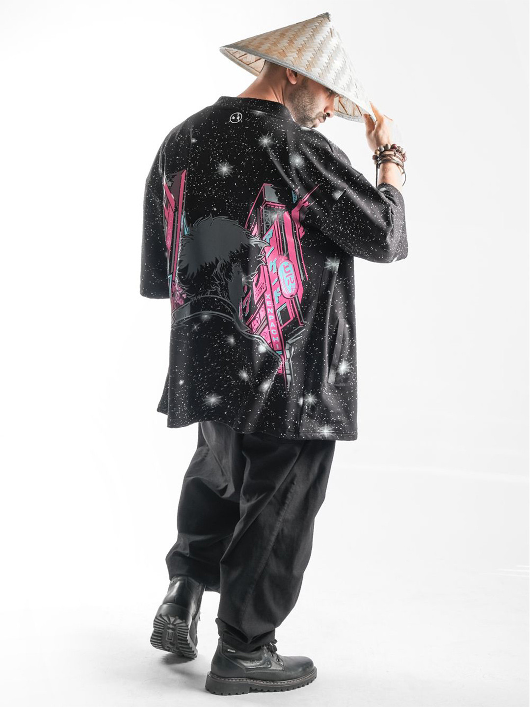 Xenpachi Spike Spiegel Anime Space Cowboy Printed Cotton Kimono