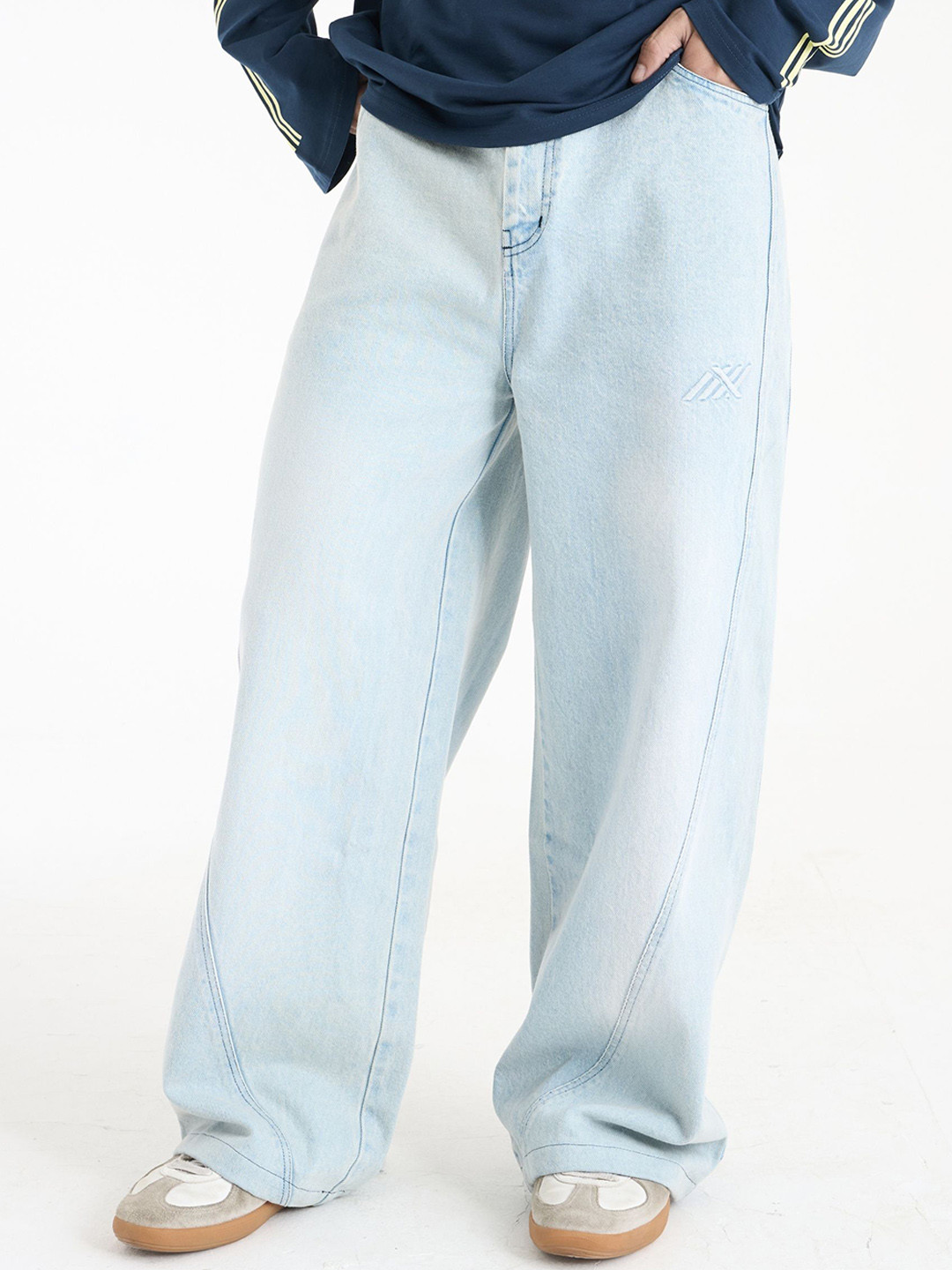 SIX5SIX Unisex Light Regular Fit Mid-Rise Jeans