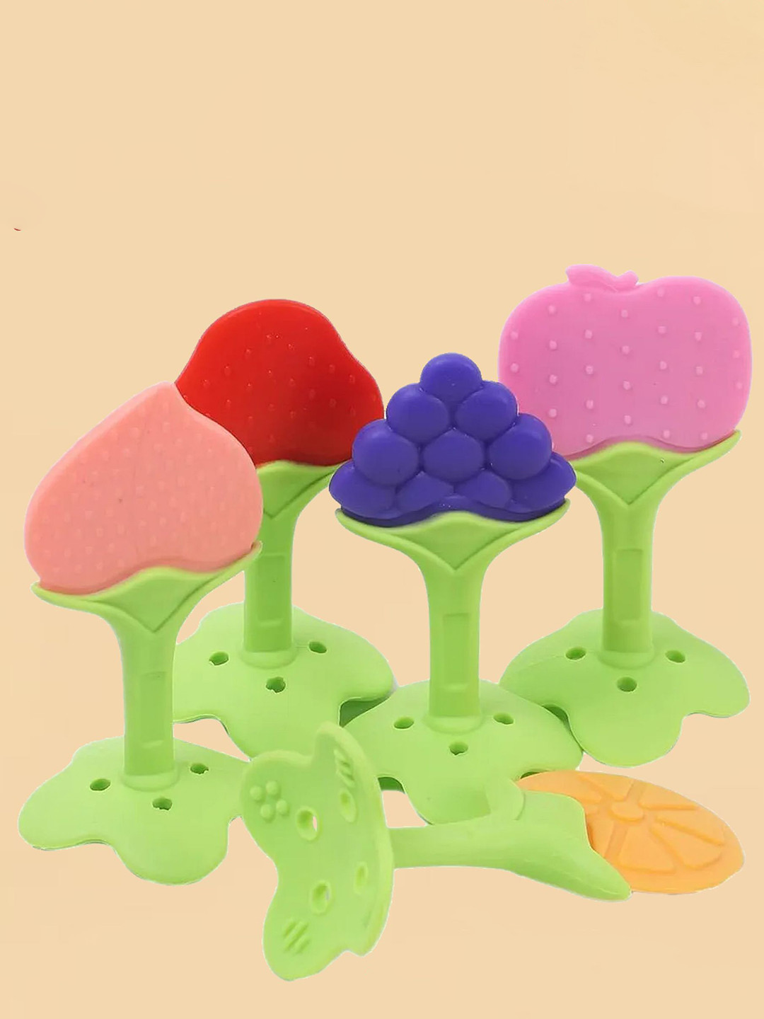 Kritiu 3 Pcs BPA Free Silicon Baby Teether