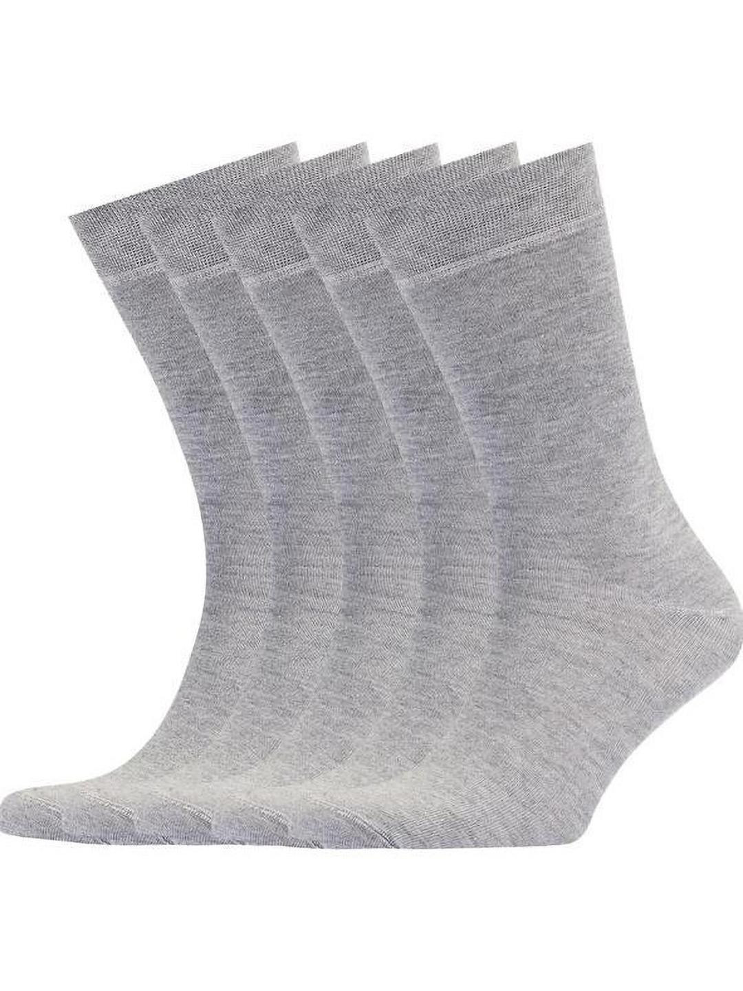 MUKHAKSH Kids 3 Pairs Grey Calf Lenght Socks
