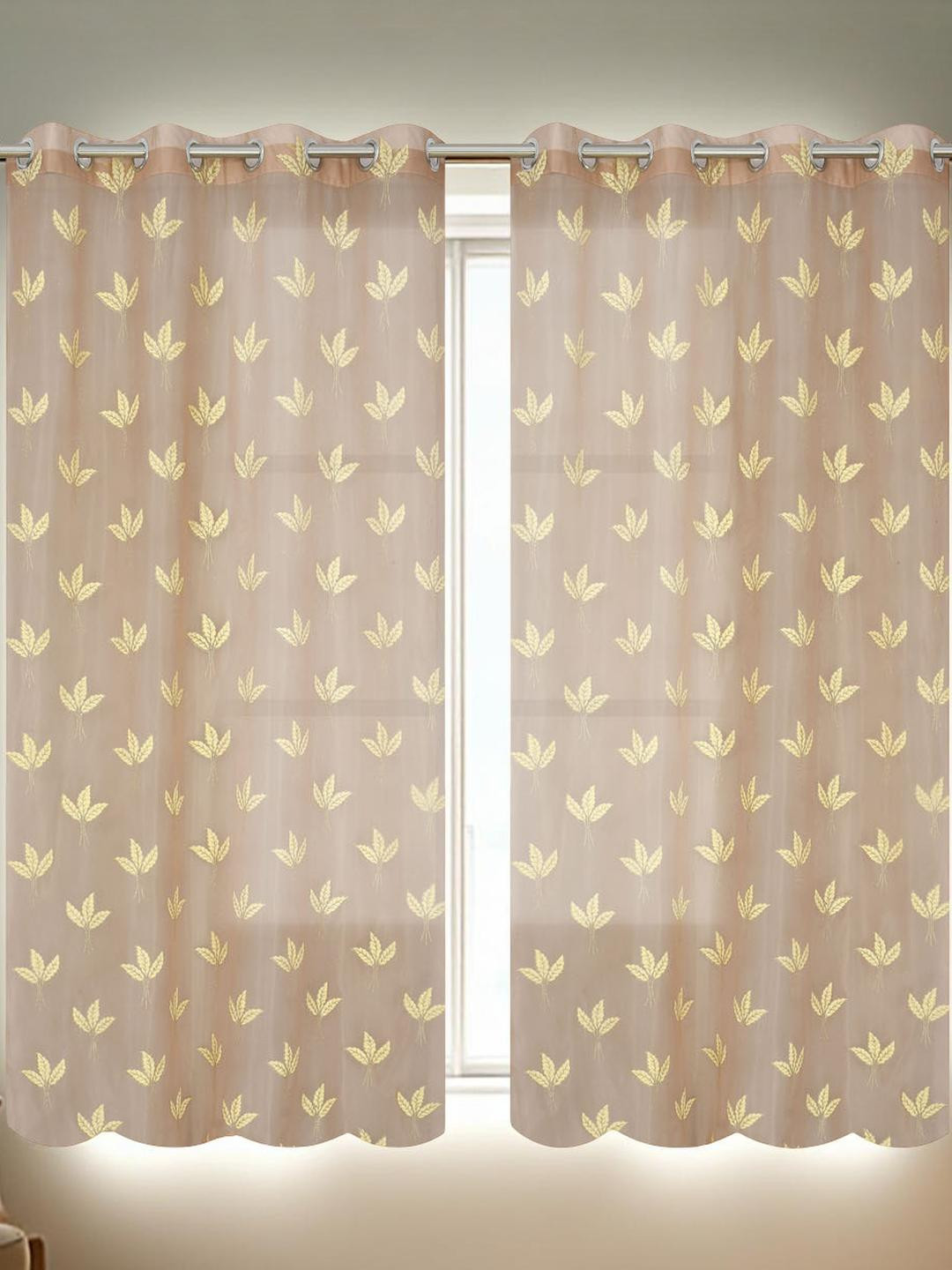 IVAZA Unisex Beige Curtains and Sheers