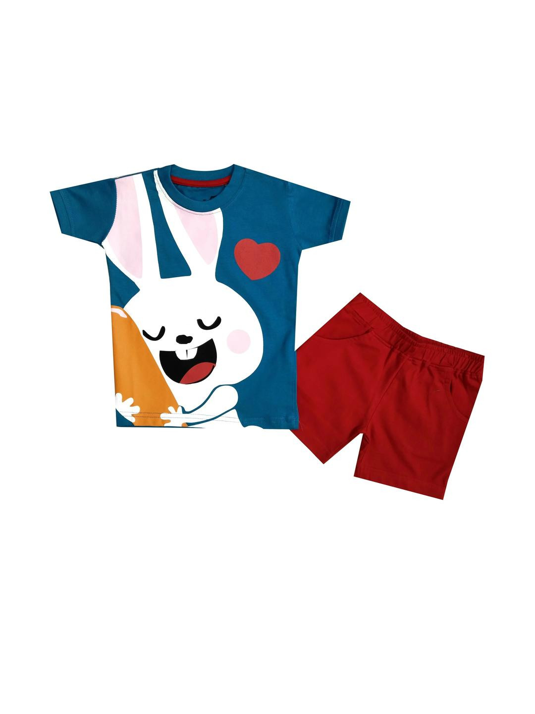 Fly Step Cotton Blend Kids T-shirt with Shorts