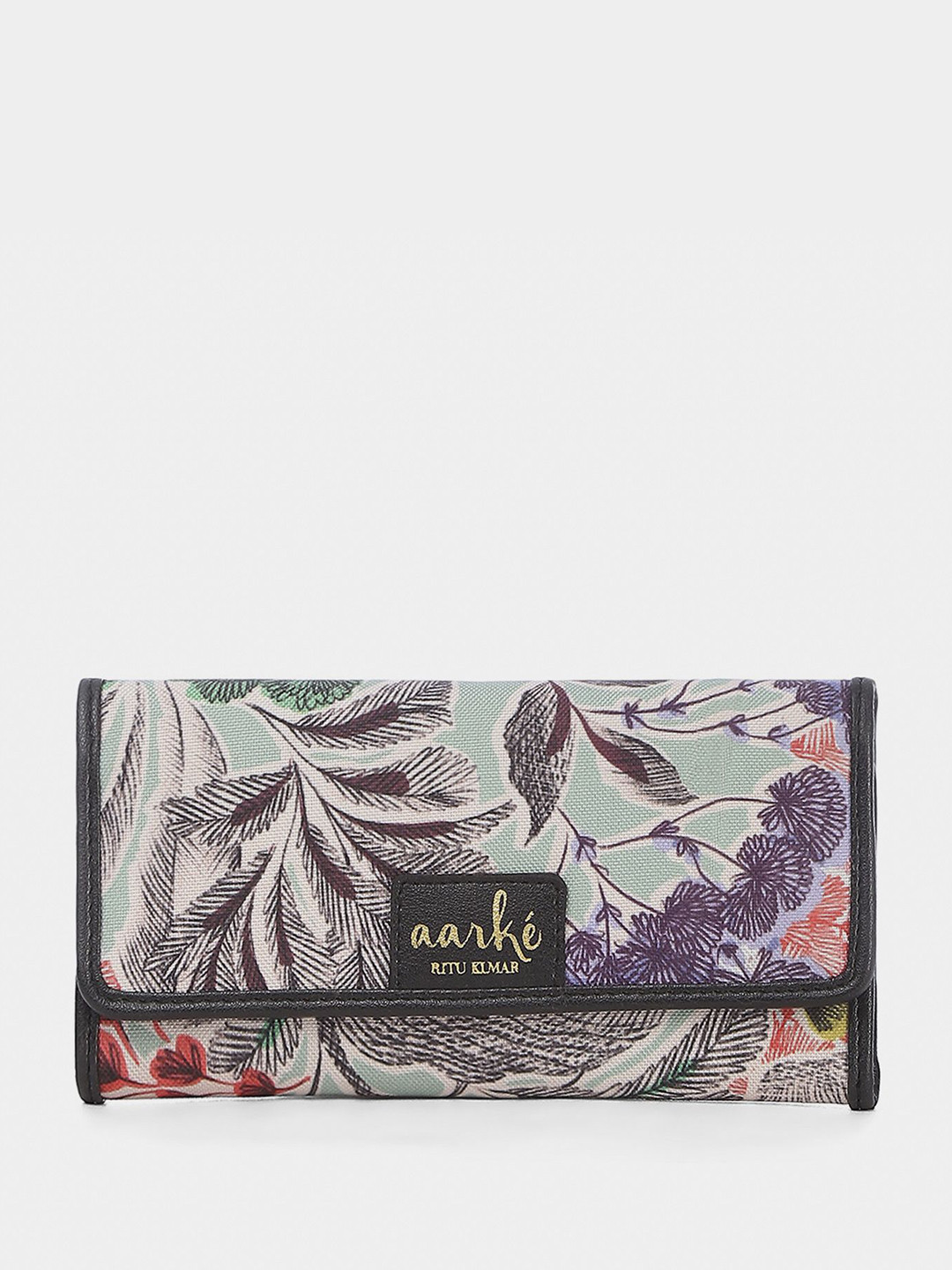 aarke Ritu Kumar Women Floral Printed Canvas Two Fold Wallet