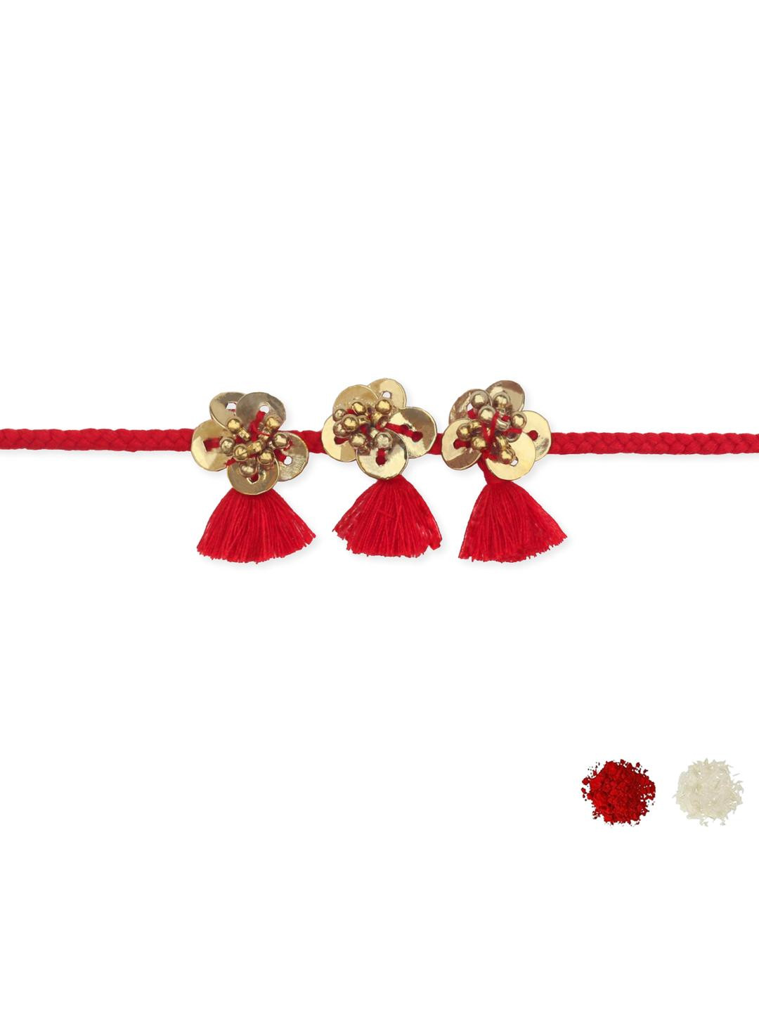 FURE Maina Flower Rakhi for Brother (Roli-Chawal Included)