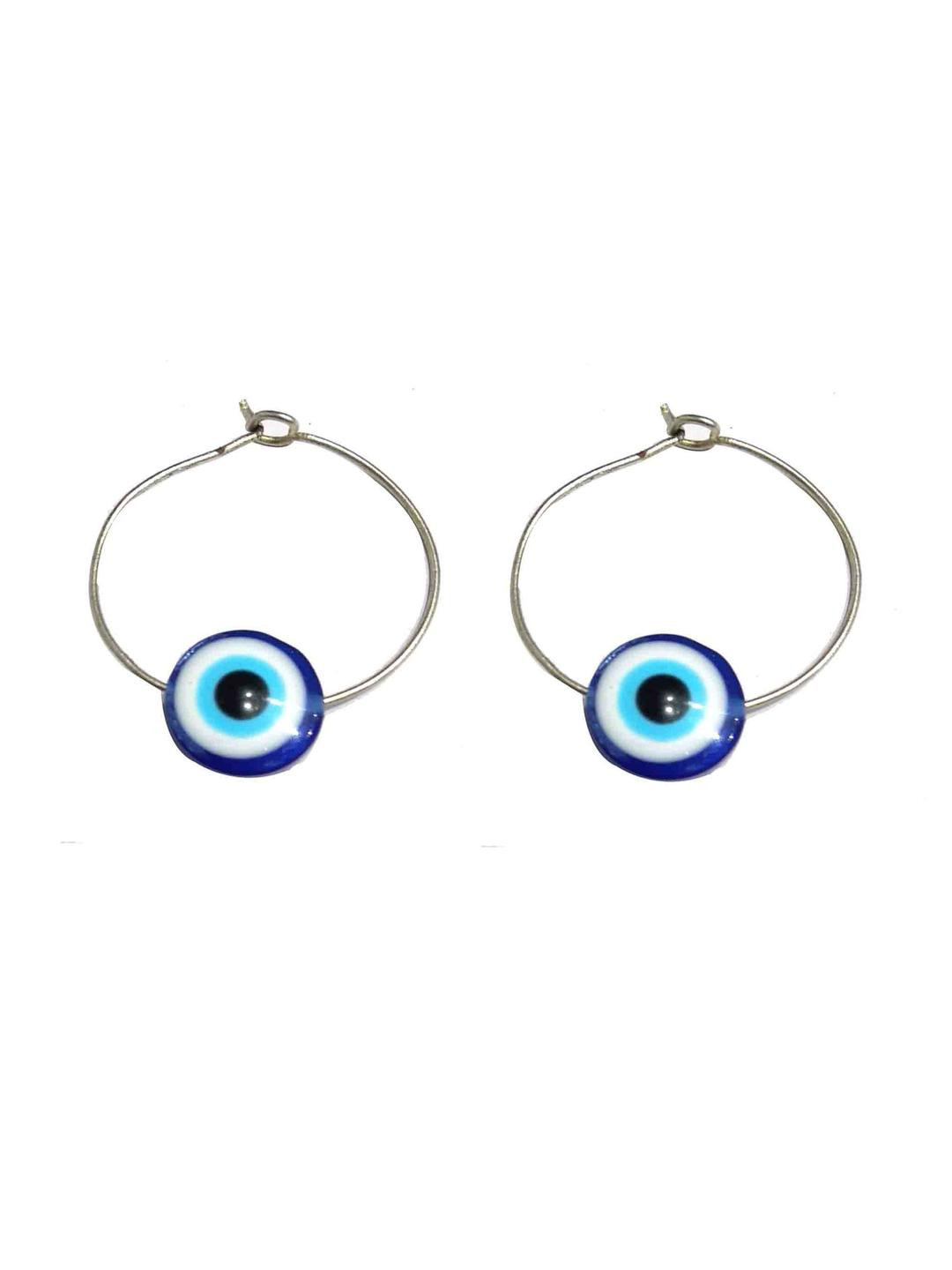Gurjari Jewellers EvilEye Hoop Earing Brass Hoop Earring