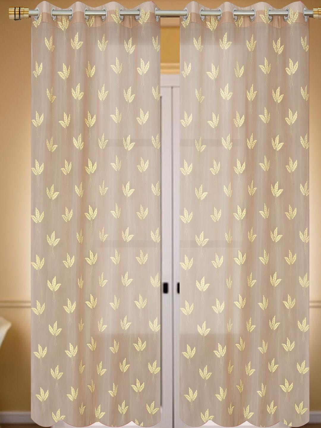 IVAZA Unisex Beige Curtains and Sheers