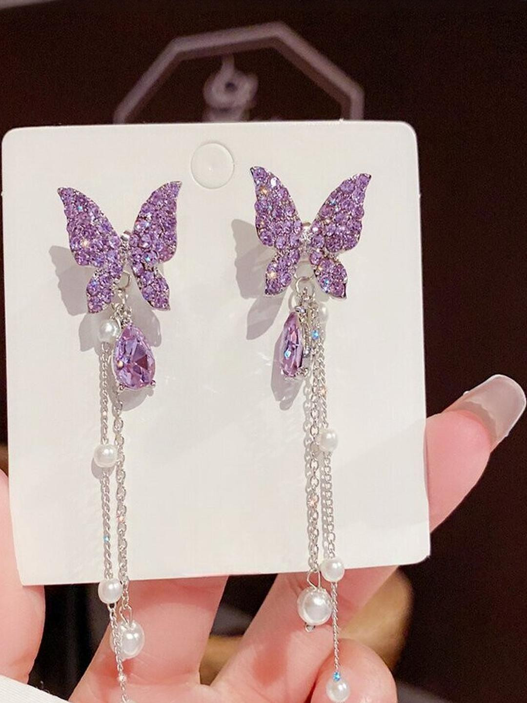 TheVineGirl Trendy Butterfly Earrings For Women Girls Korean Western Fashion Earring