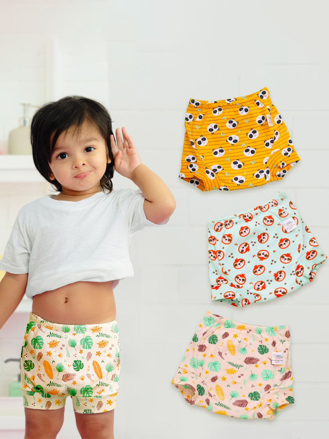 SuperBottoms Set Of 3 Padded Underwear For Potty Training & Mess-Free Diaper