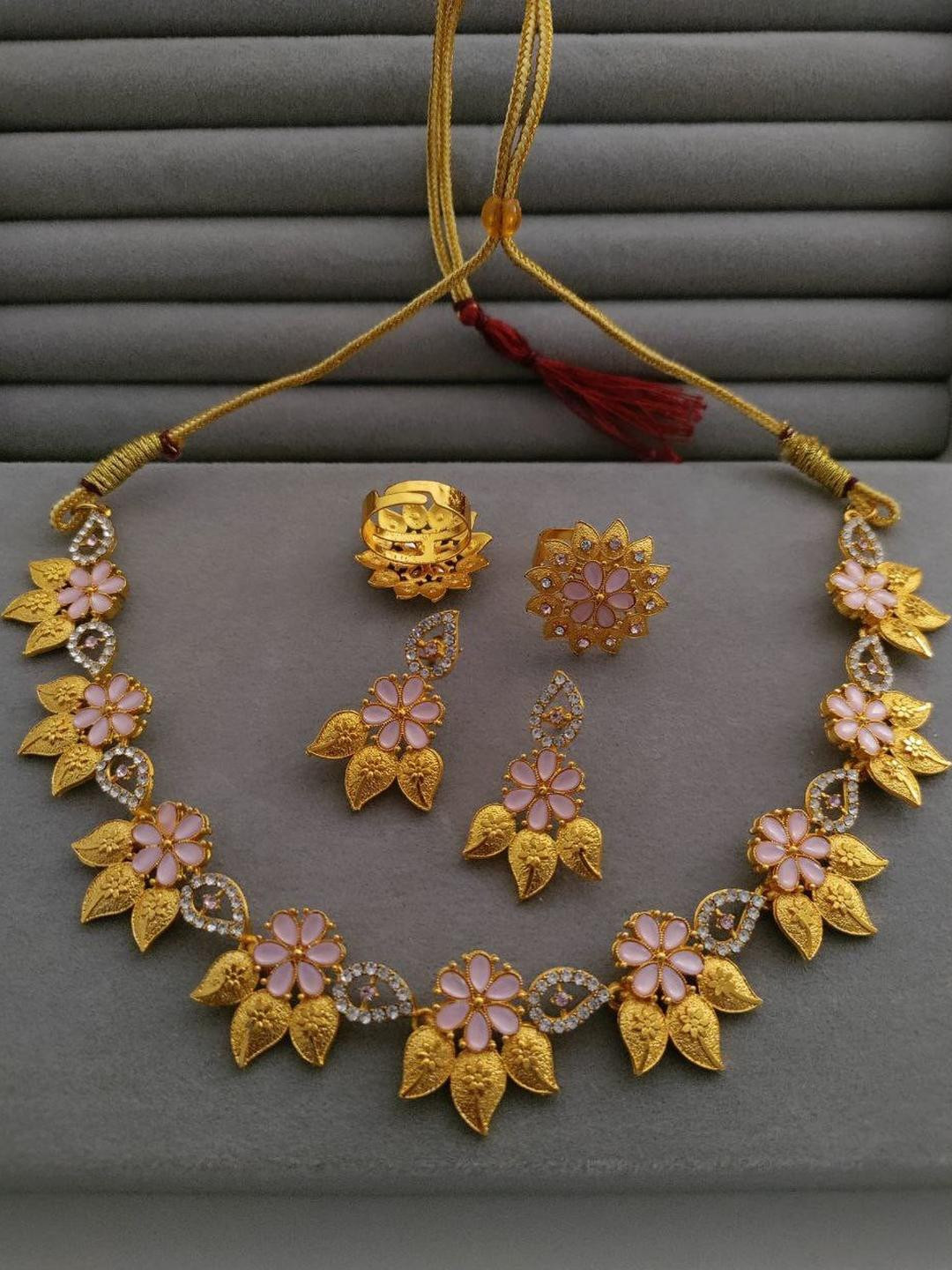 niva fashion Women Pink Necklace and Chains