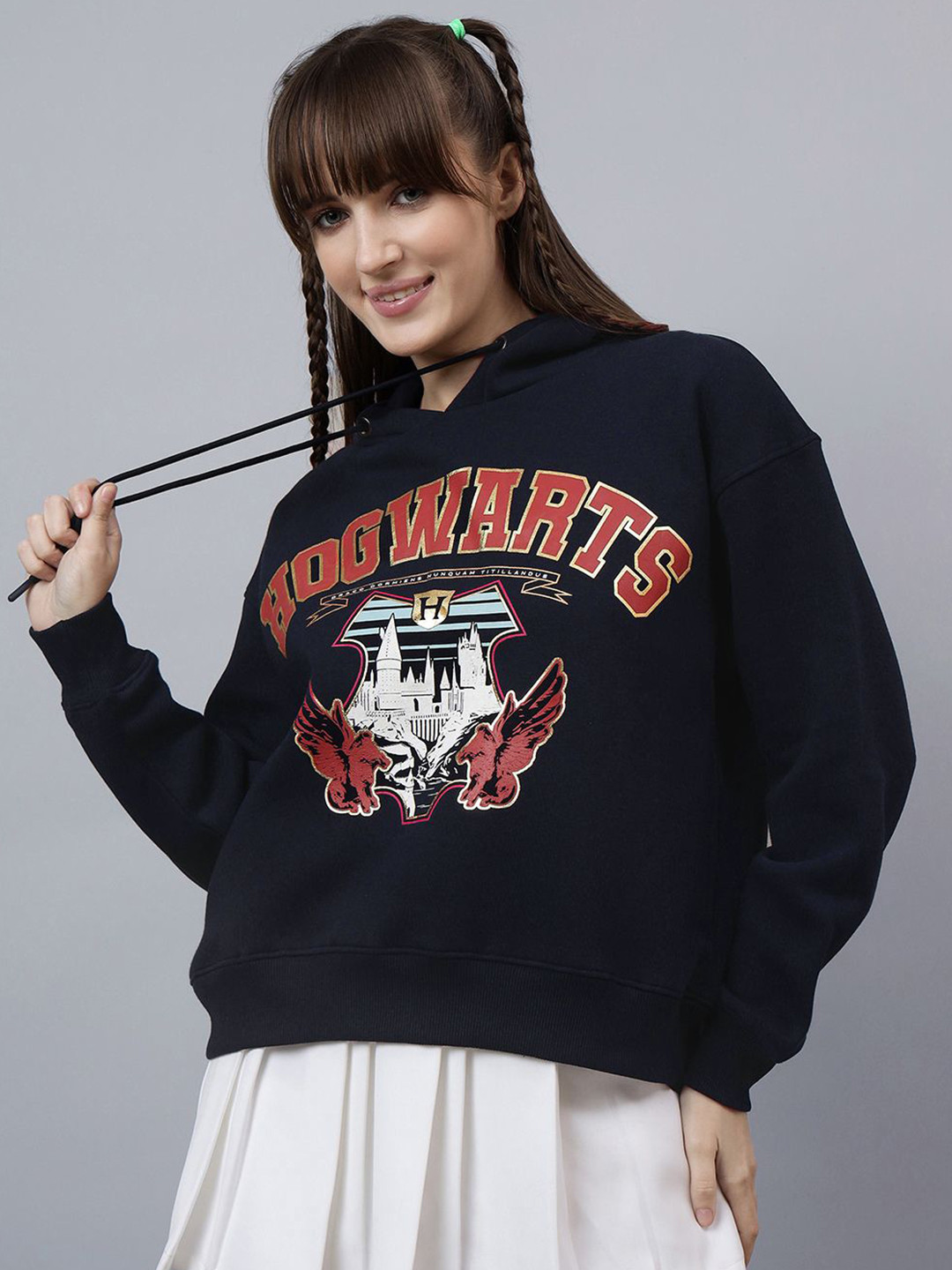 Free Authority Women Harry Potter Printed Relaxed Fit Hoodie