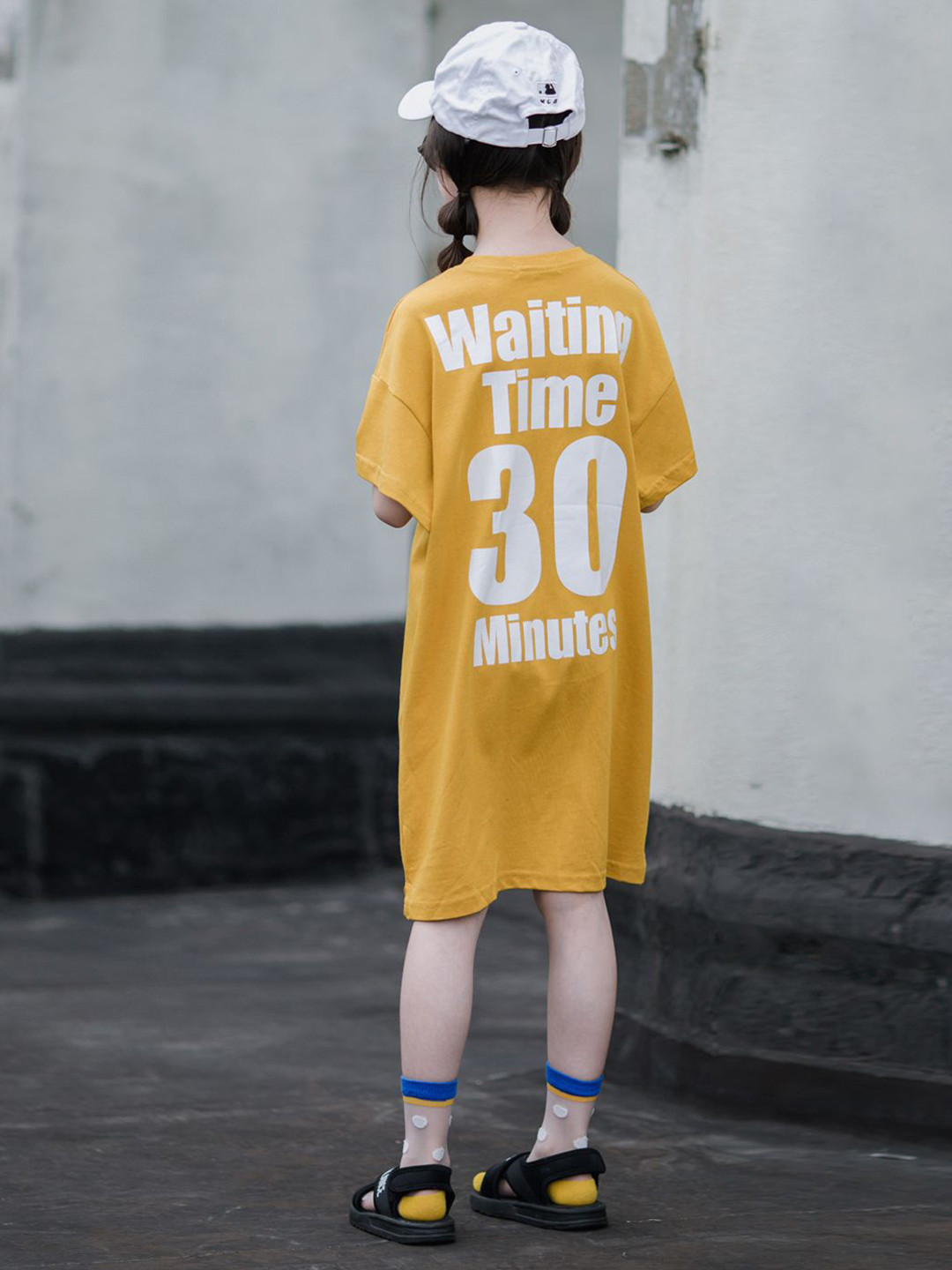 INCLUD Girls Alphanumeric Printed T-shirt Dress