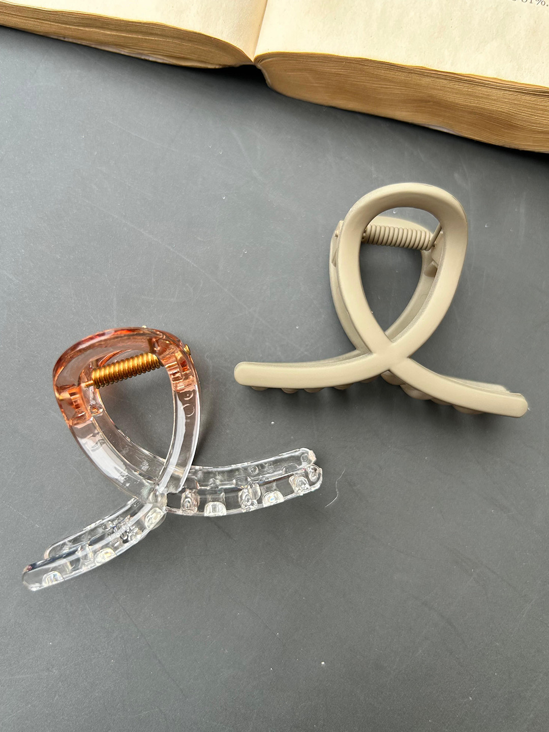 Radhya Accessories Women Set Of 2 Loop Hair Claw Clips