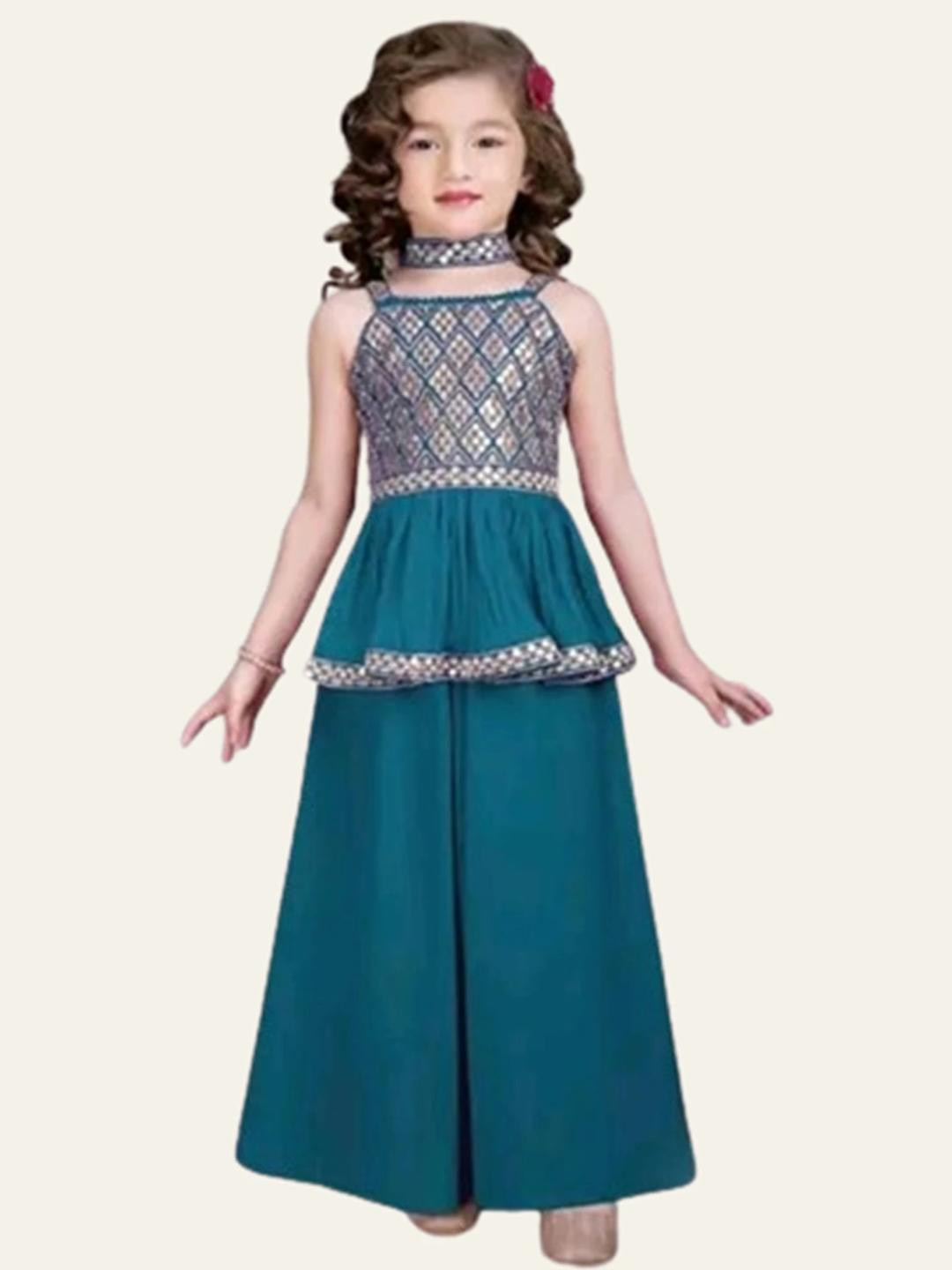 MD ENTERPRISE Girls Blue Dresses