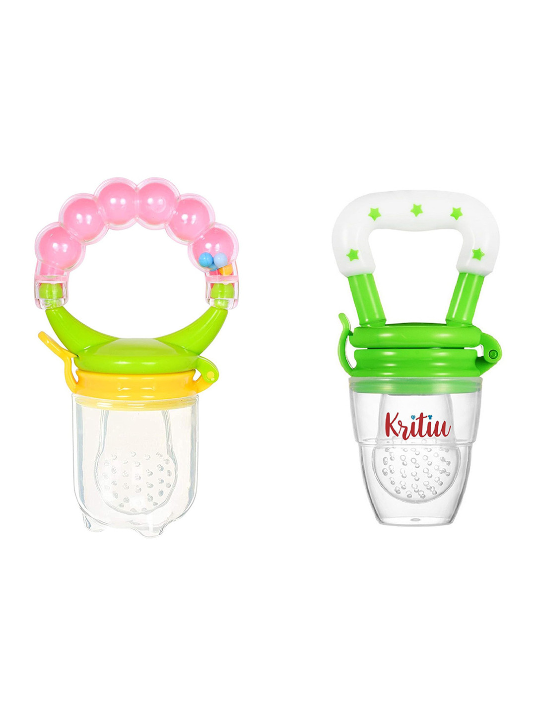 Kritiu Set Of 2 Rattel Silicone Food & Fruit Nibbler