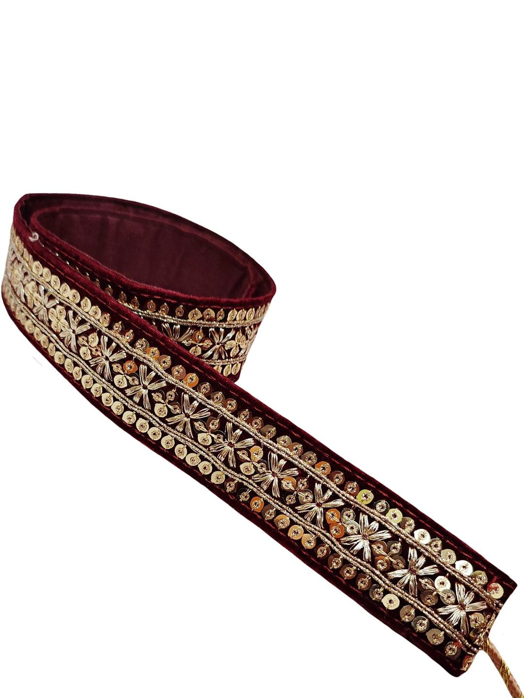 Navti Creations Golden Embroidered Adjustable Kamarband