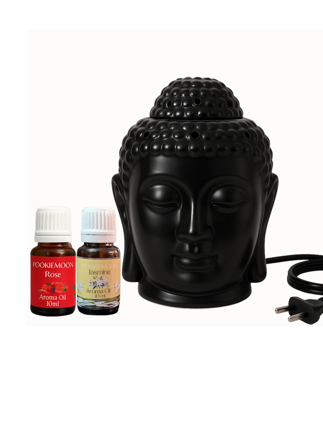 Pookiemoon Buddha Diffuser with Jasmine and Rose Aroma Oils 10ml Each