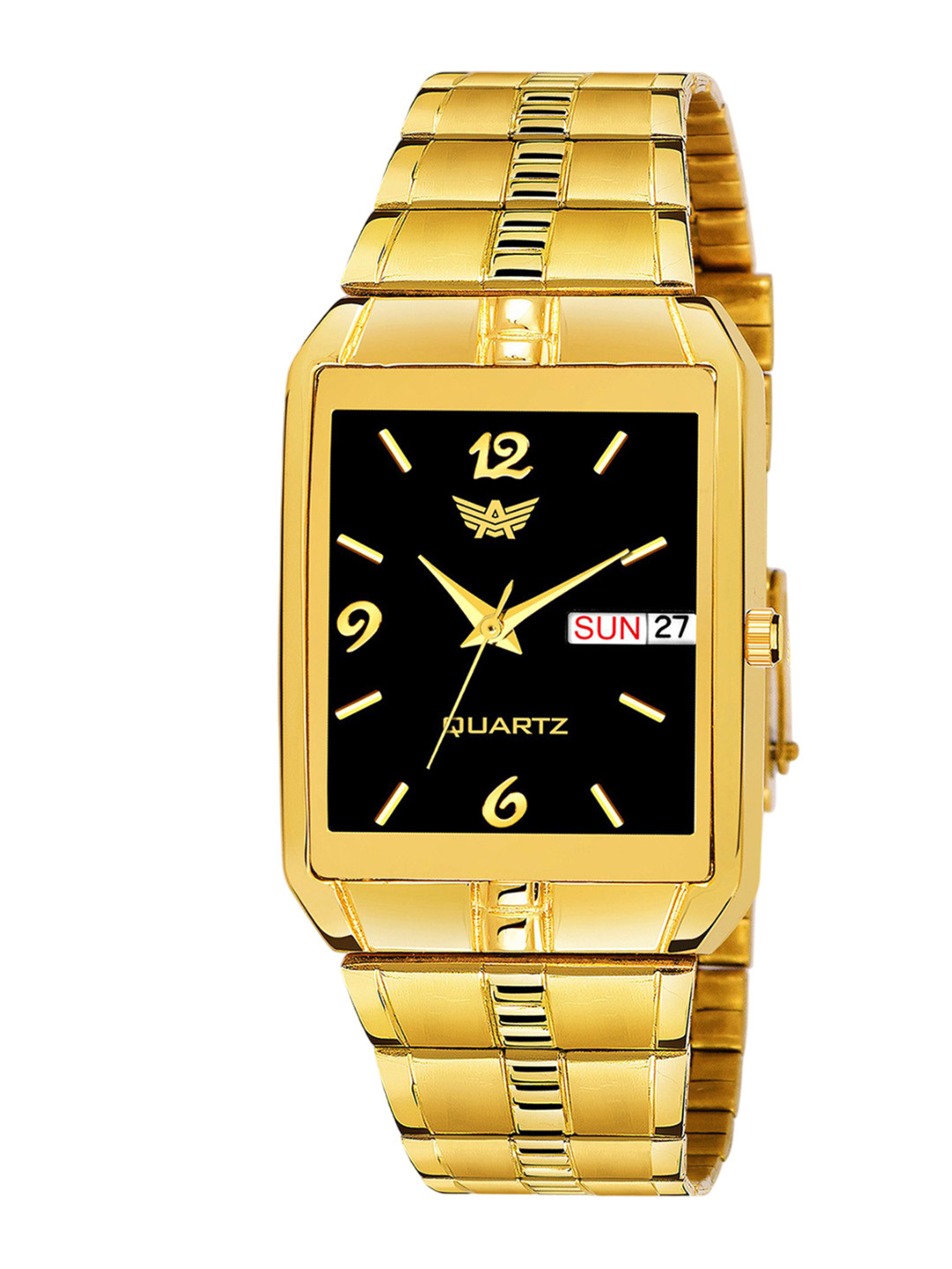 Abrexo Men Stainless Steel Bracelet Style Analogue Watch Abx9151 BlackPlus C2 ChainBold