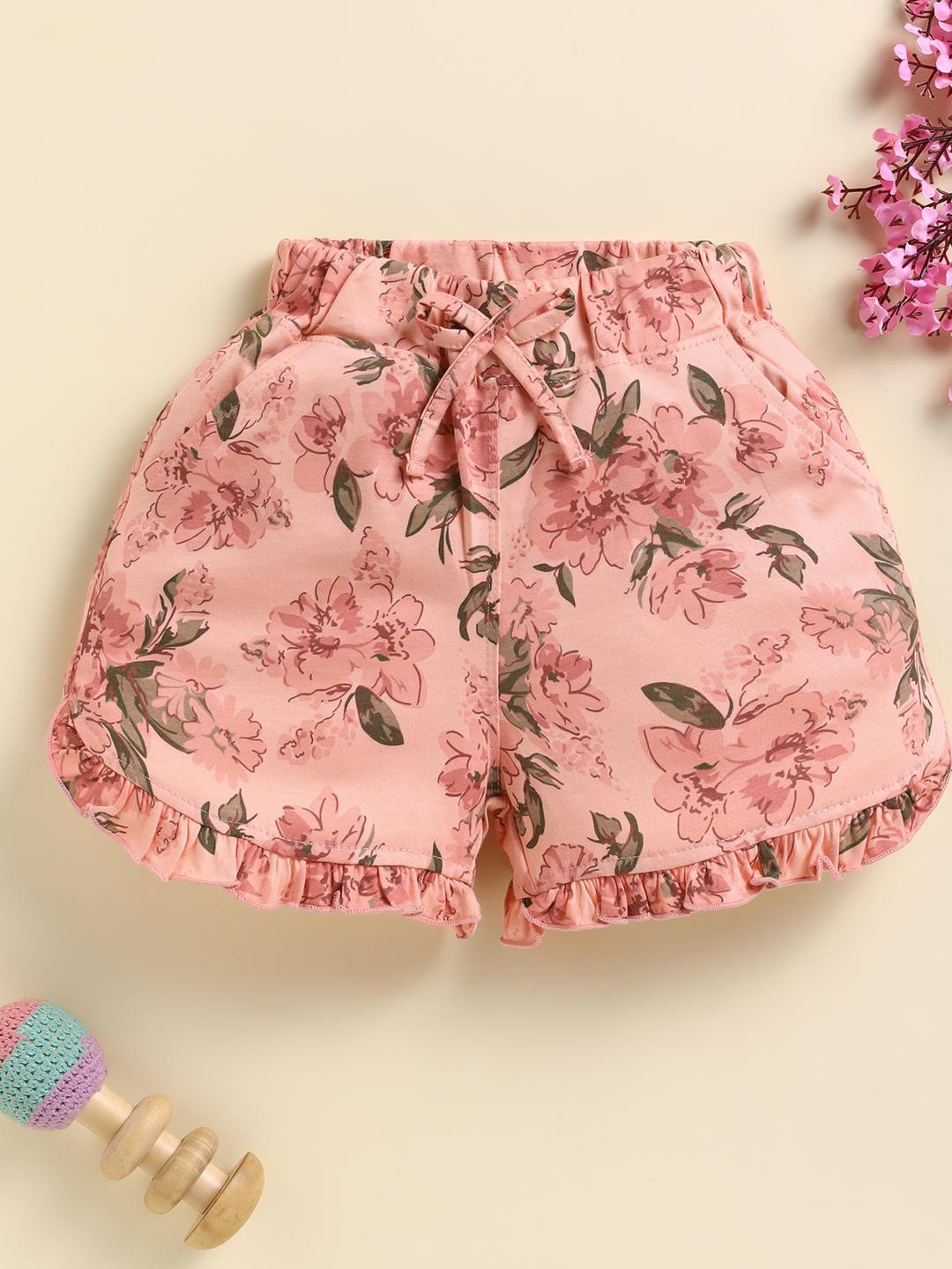 Biskid Girls Floral Printed Shorts