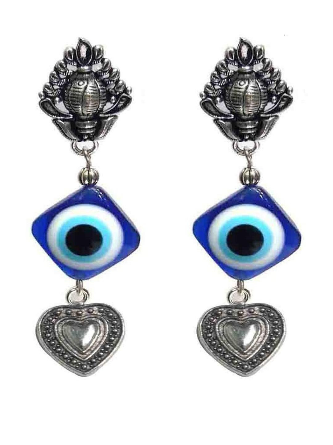 Gurjari Jewellers  Tops + Evil Eye + HEART Brass Drops & Danglers